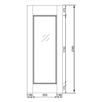 820X2040X40mm Entrance Solid Timber Veneer External Front Entry Door Glass 031