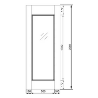 920X2040X40mm Entrance Solid Timber Veneer External Front Entry Door Glass 031