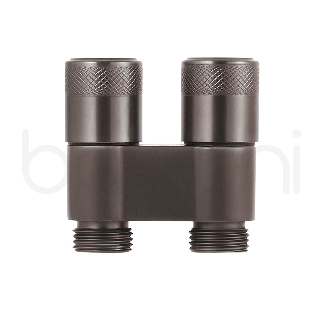 Baiachi Shattaf Twin Mini Cistern Stop Stainless Steel Quarter Turn with Backflow Valve PVD Antique Bronze