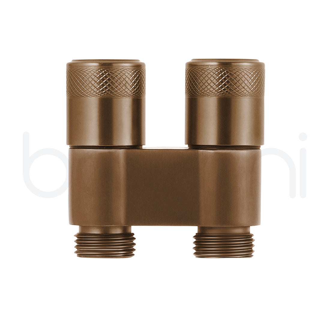 Baiachi Shattaf Twin Mini Cistern Stop Stainless Steel Quarter Turn with Backflow Valve PVD Brushed Copper