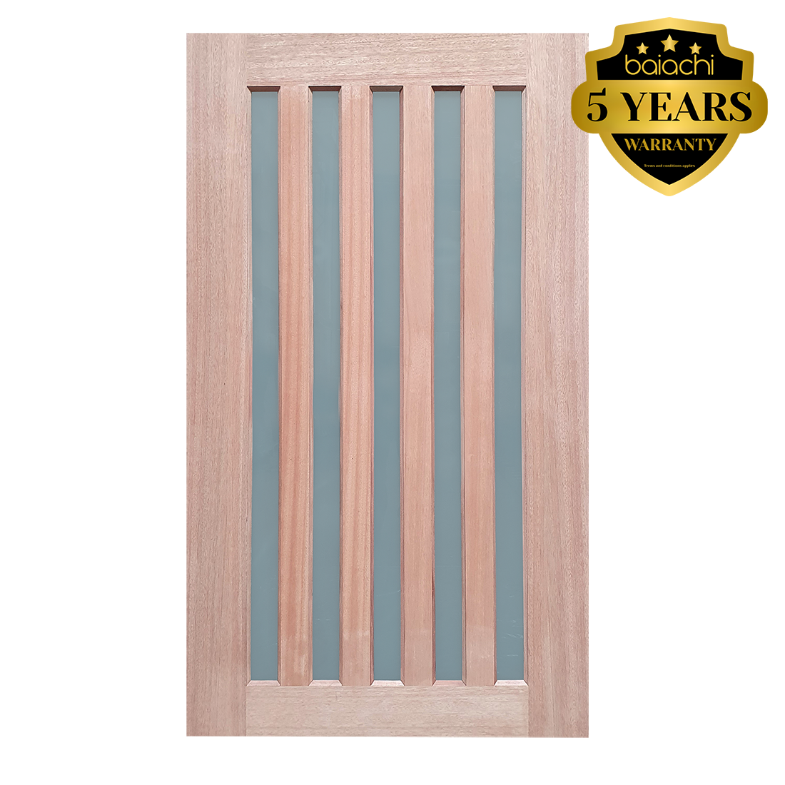 1200X2040X40mm Entrance Solid Timber Veneer External Front Entry Door Glass 033