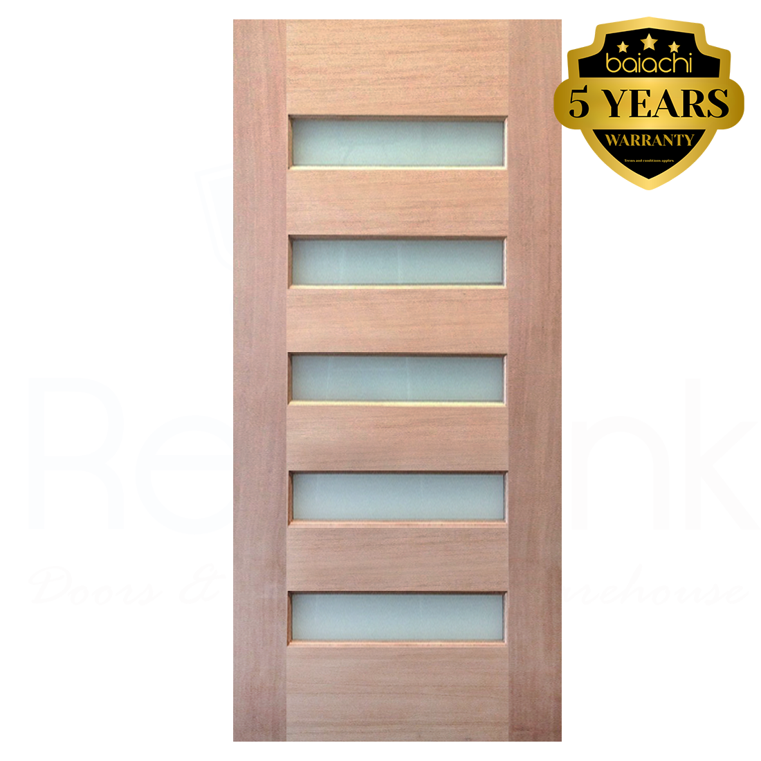 820X2040X40mm Entrance Solid Timber Veneer External Front Entry Door Glass 035