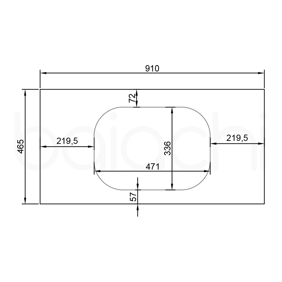 Baiachi 900mm Calacatta Quartz with Undercounter Stone Ceramic Basin