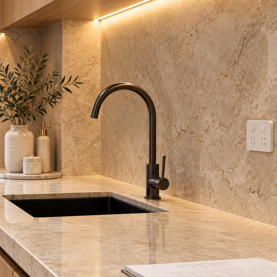 Otus Slimline SS Sink Mixer in Gun Metal