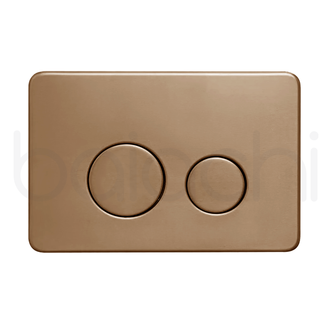 Baiachi R&T Stainless Steel Round Soft Square In-Wall Toilet Dual Flushing Buttons Brushed Copper