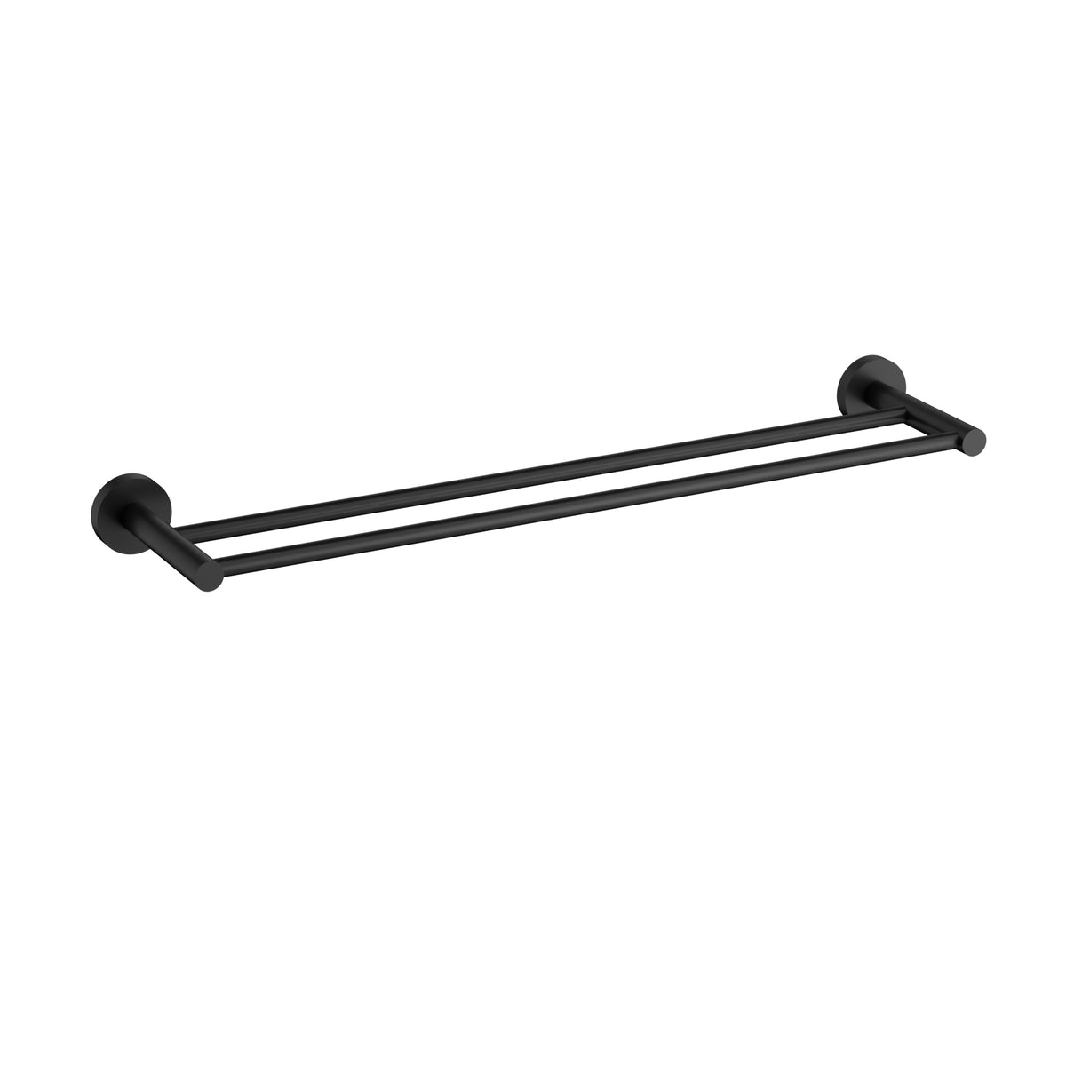 Otus Slimline SS304 Double Towel Rail 600mm Matte Black