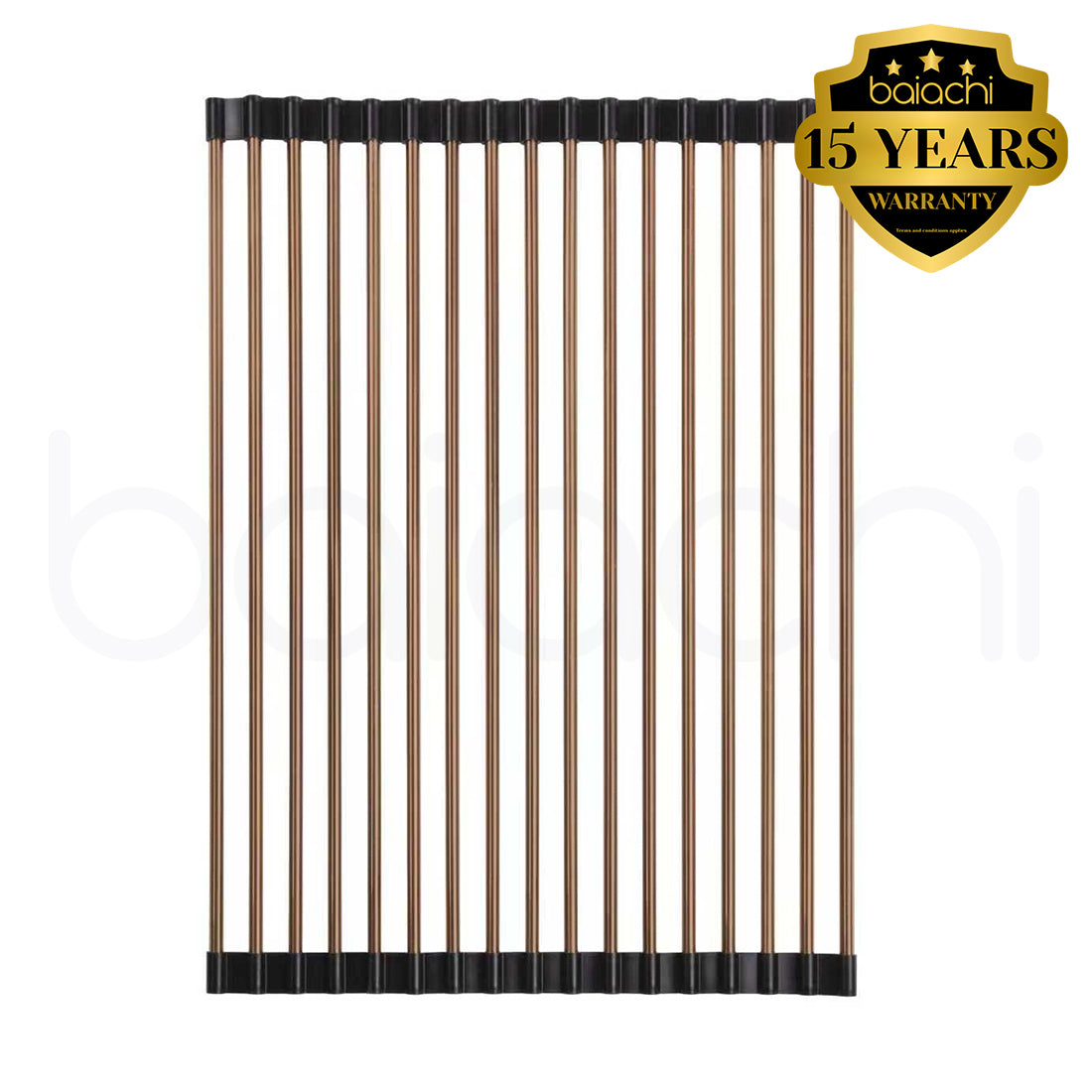 Baiachi Kitchen Sink Roller Mat Brushed Copper