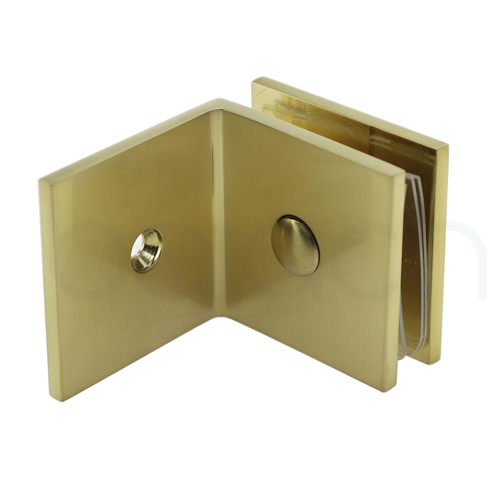 Frameless Shower Screen 1000mm Brushed Gold