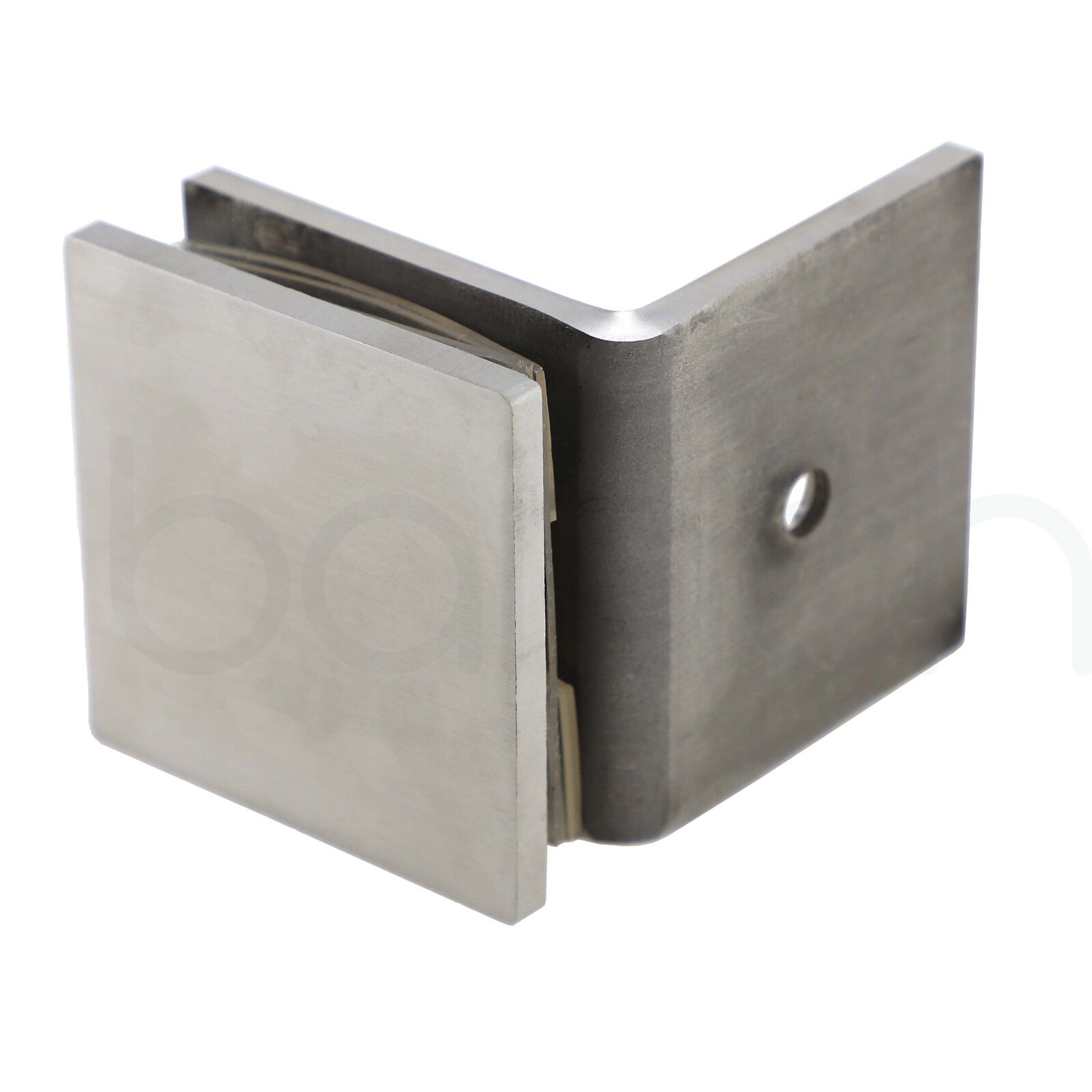 800mm Fixed Panel Shower Screen Brushed Nickel