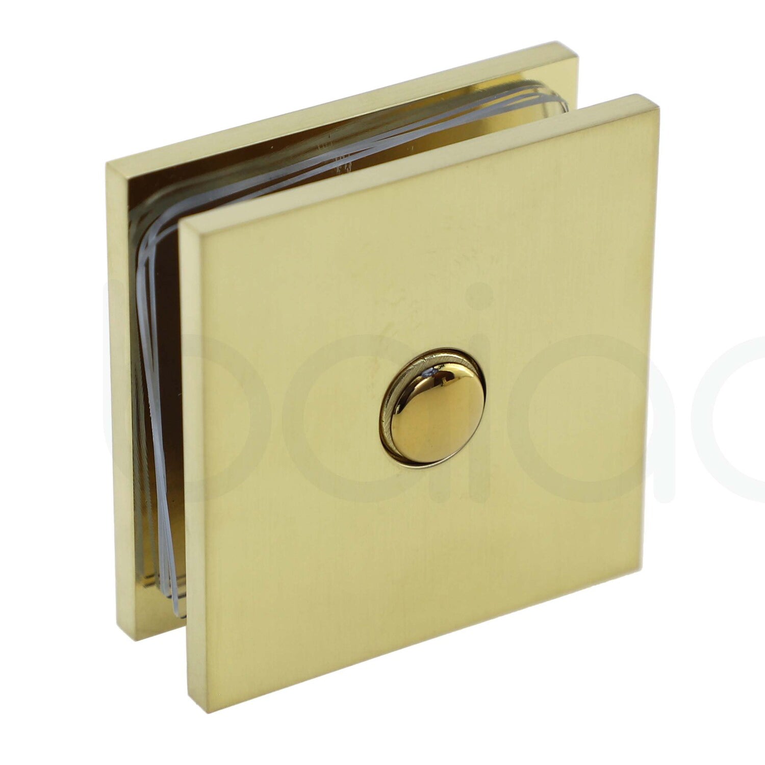 Frameless Shower Screen 900mm Brushed Gold
