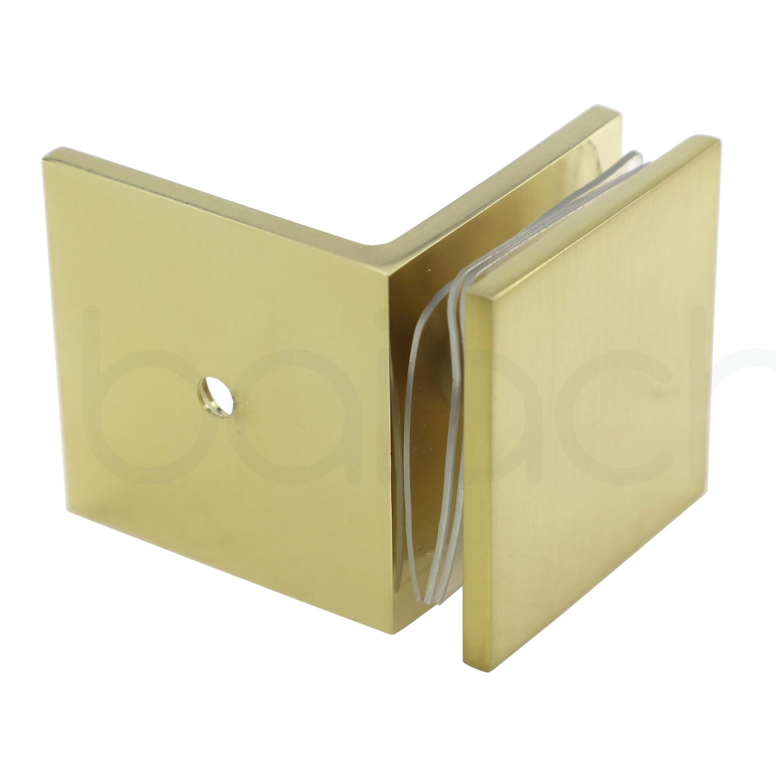 Frameless Shower Screen 900mm Brushed Gold