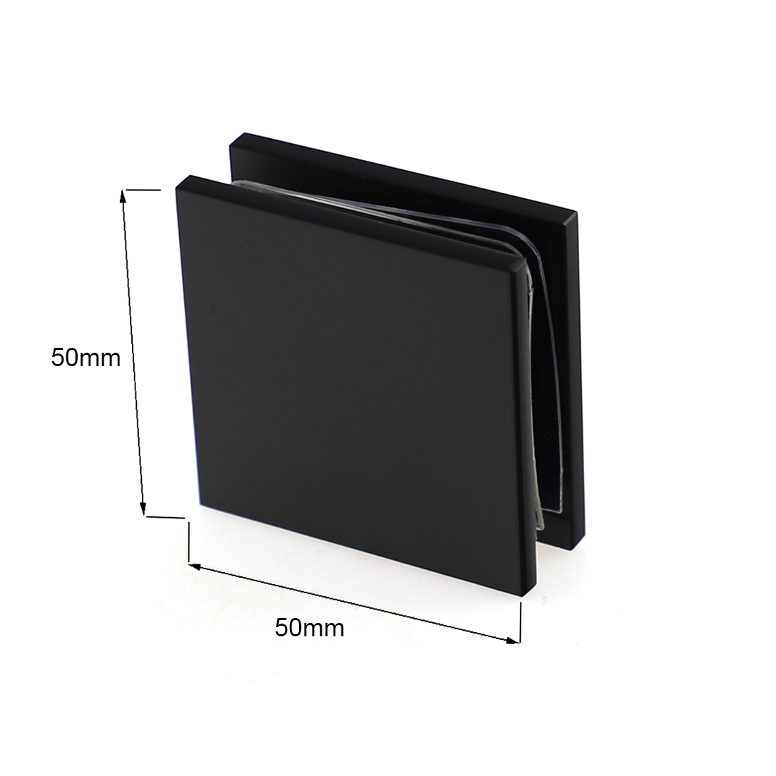 Frameless Shower Screen 1000x1000mm Diamond Matte Black