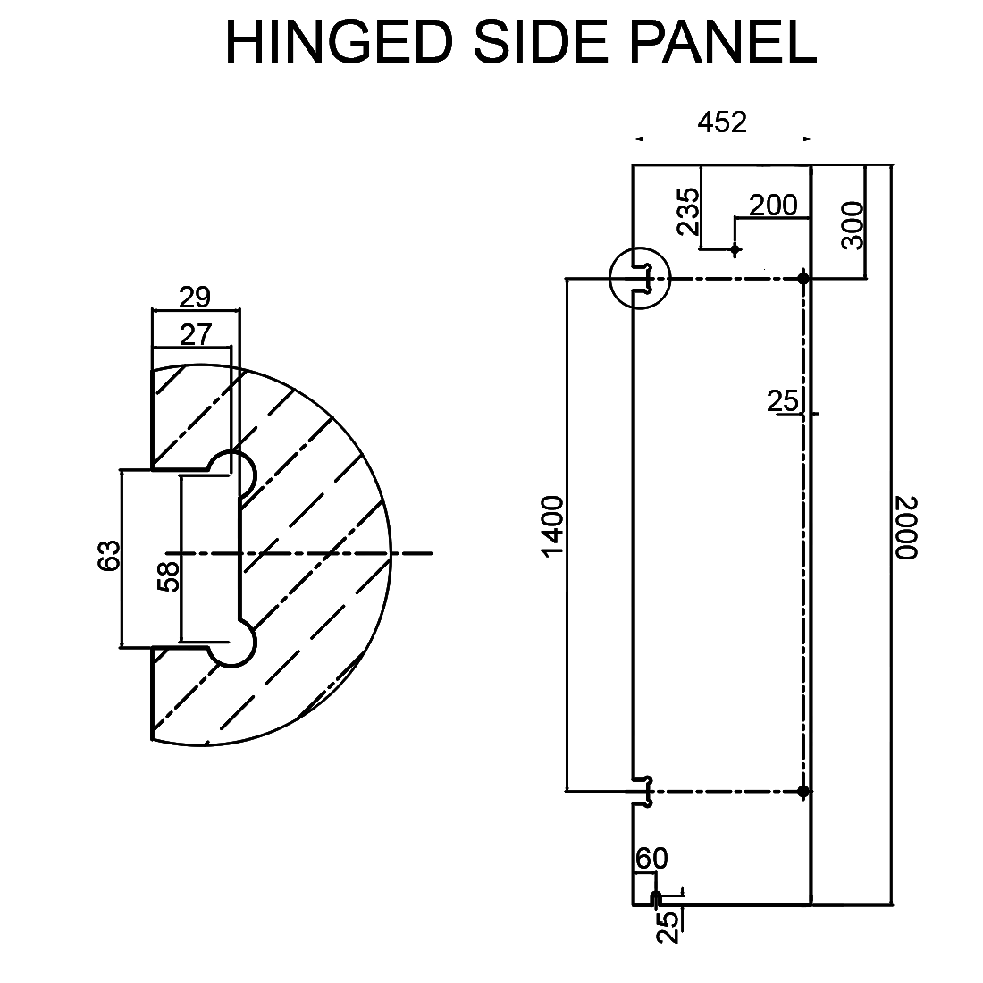Frameless Shower Screen 900x900mm Diamond Matte Black