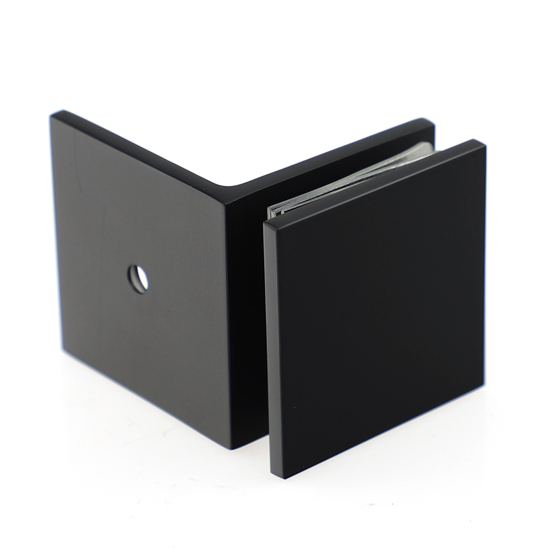 Frameless Shower Screen 1000x1000mm Square Matte Black