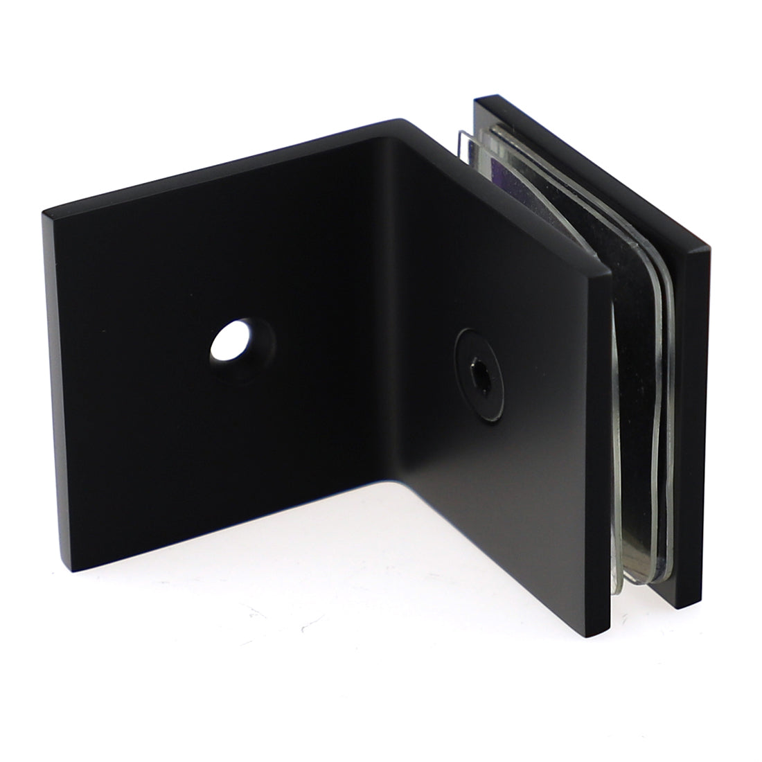 Frameless Shower Screen 1000x1000mm Square Matte Black