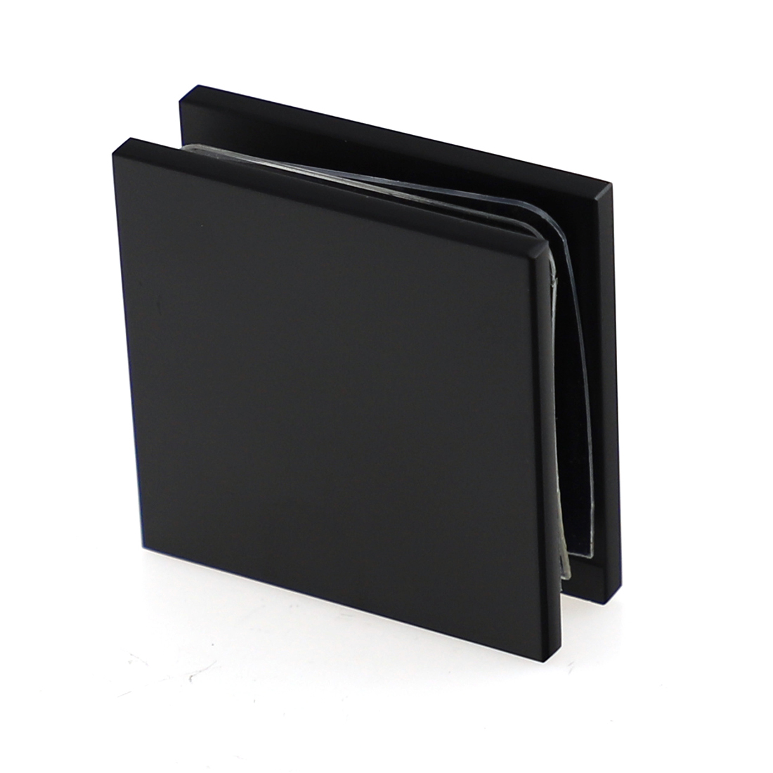 Frameless Shower Screen 900x900mm Square Matte Black