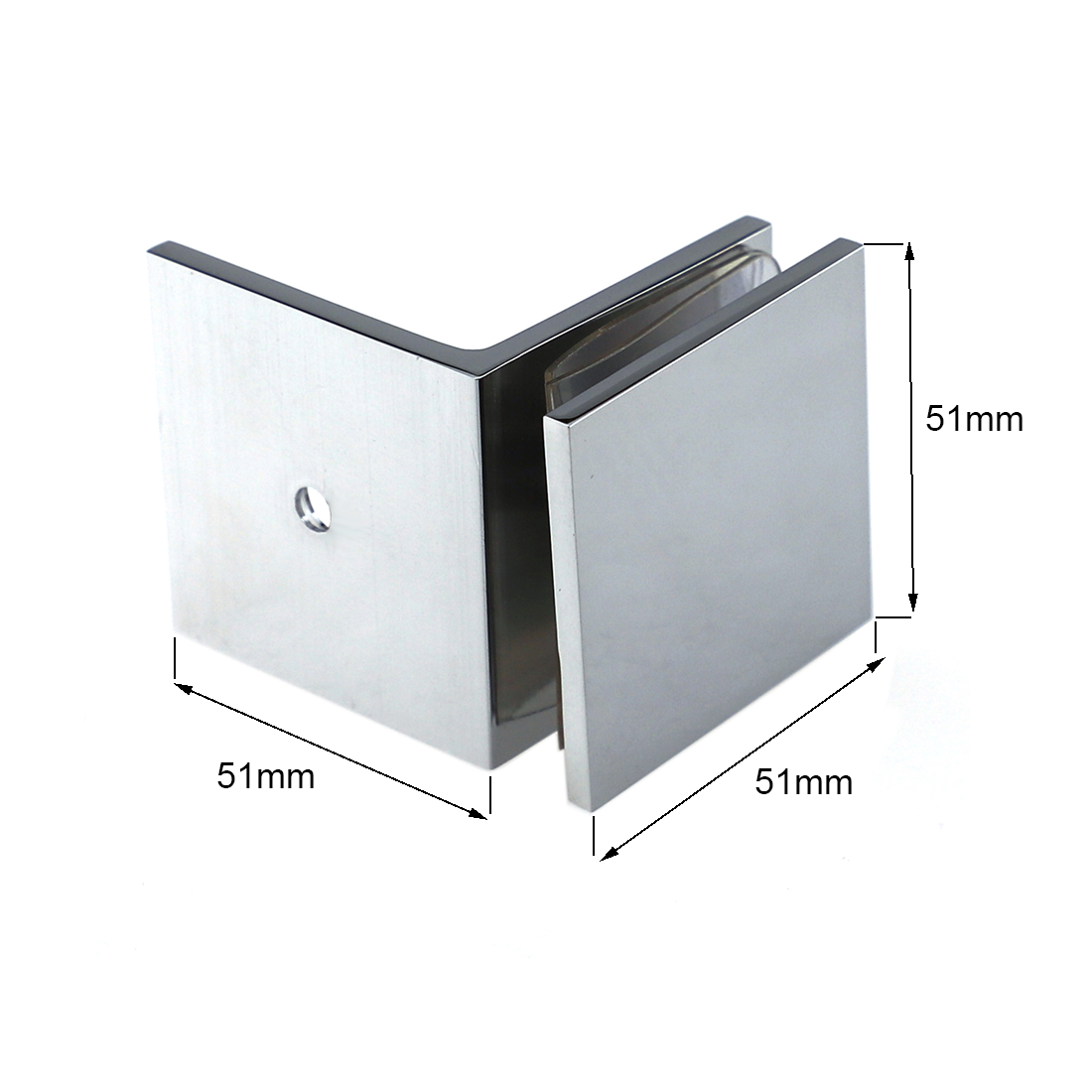 Frameless Shower Screen 1000x1000mm Square Chrome