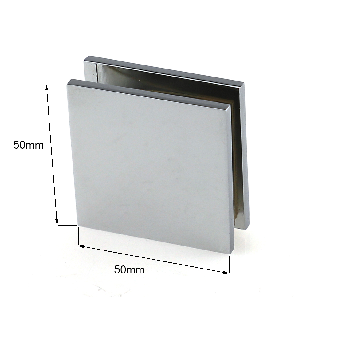 Frameless Shower Screen 1000x1000mm Square Chrome