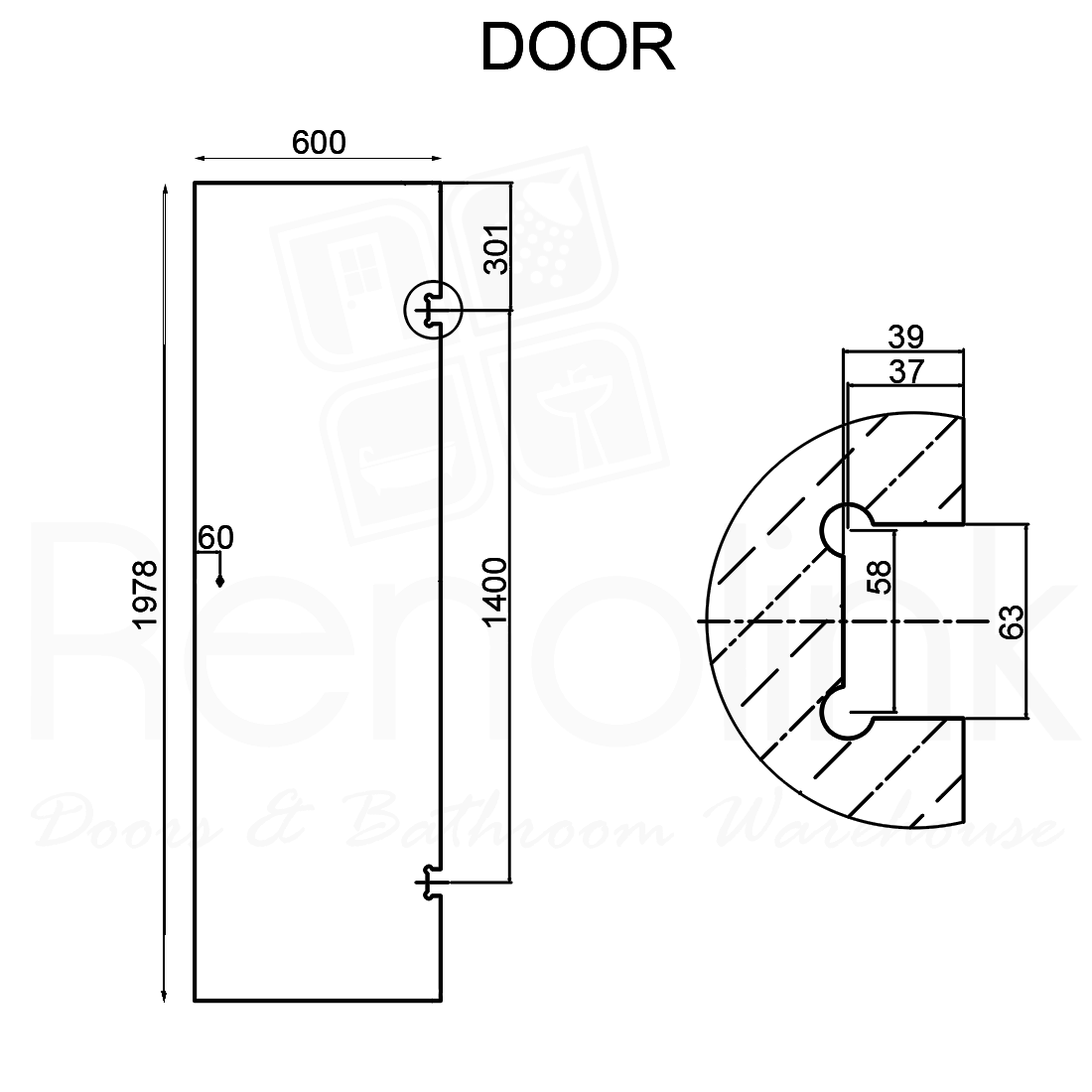 Frameless Shower Screen 900x900mm Square Chrome