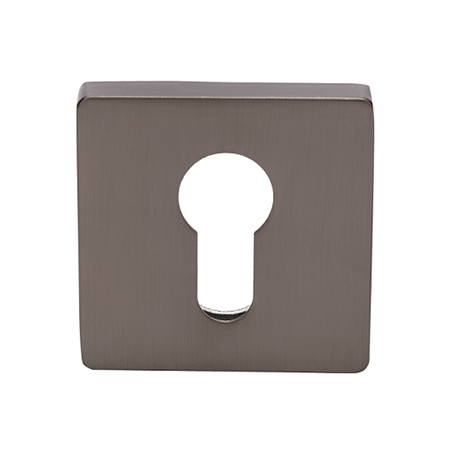 Zanda Q Series Square Euro Escutcheon Graphite Nickel