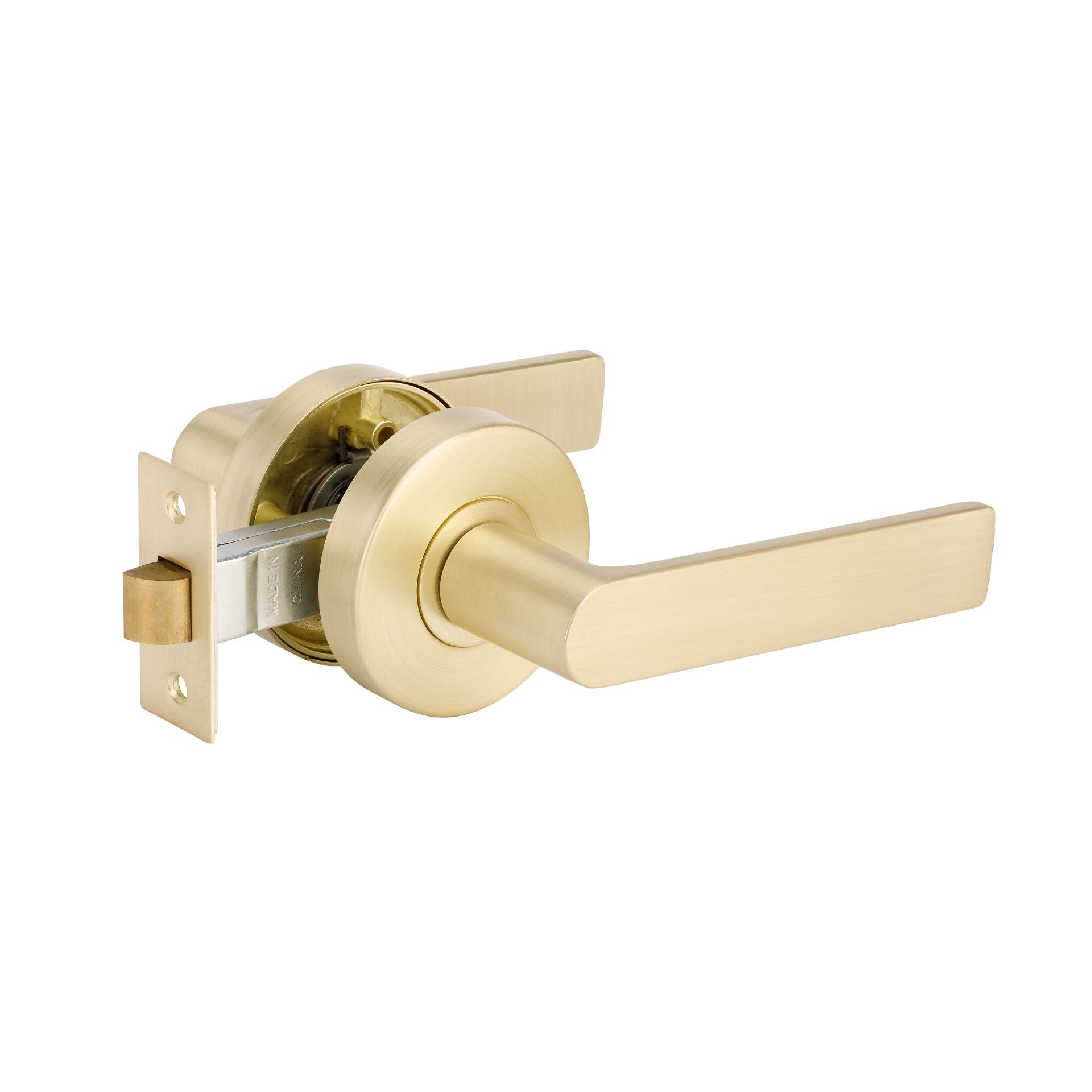 Kent Integrated Privacy Set Satin Brass