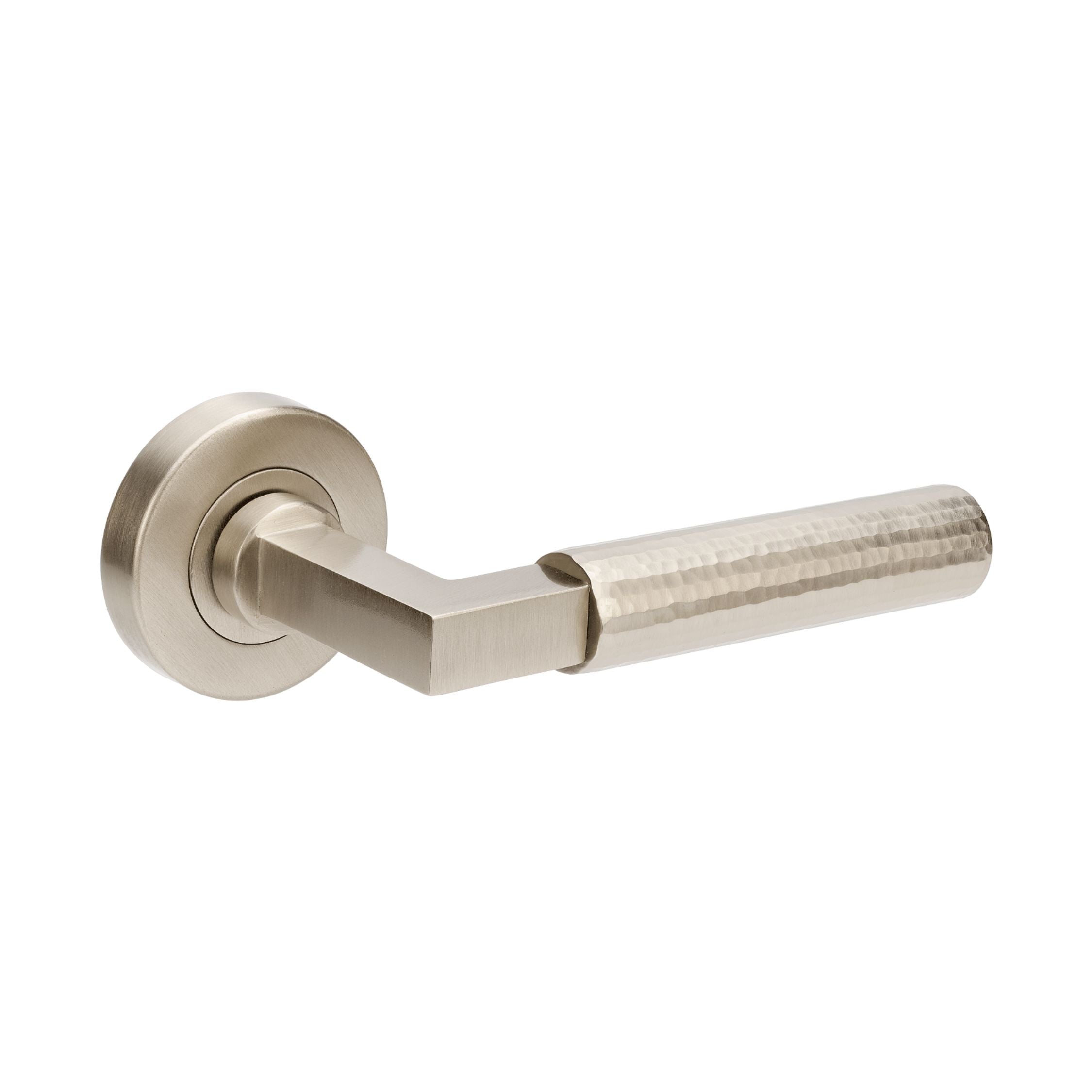 Zanda Zurich Hammered Privacy Set Brushed Nickel