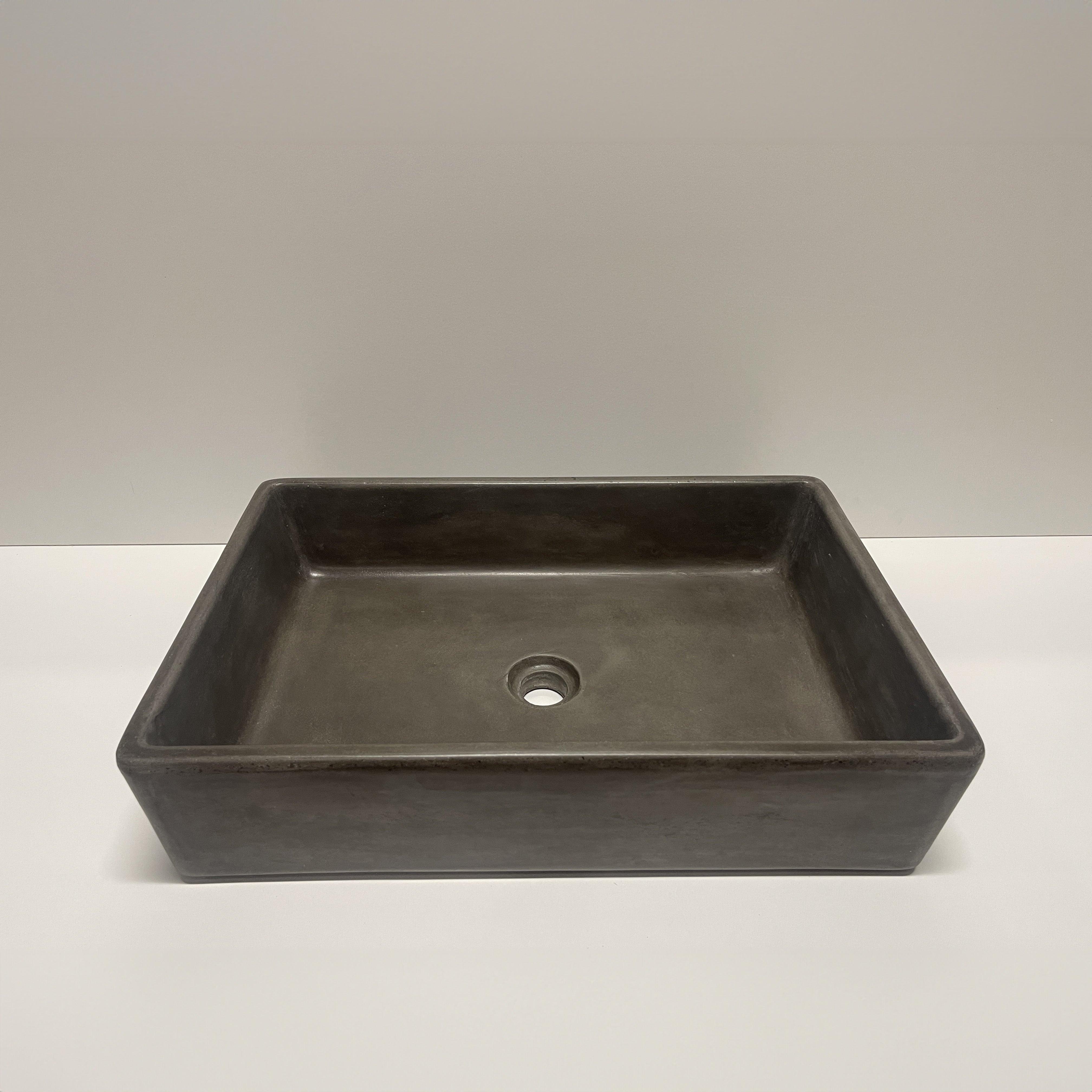 Spring Hill Designs Aila Rectangular Above Counter Concrete Basin Charcoal