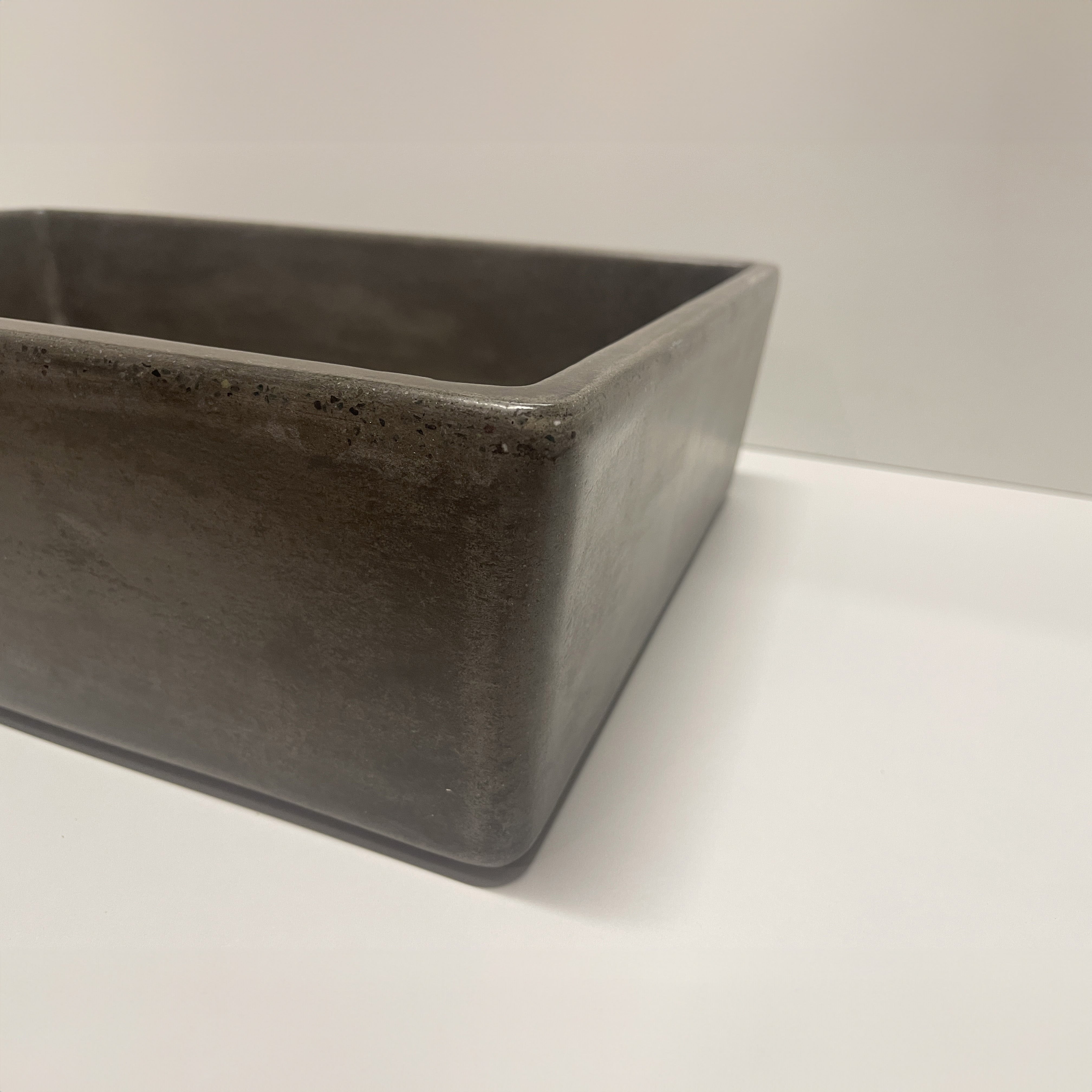 Spring Hill Designs Aila Rectangular Above Counter Concrete Basin Charcoal
