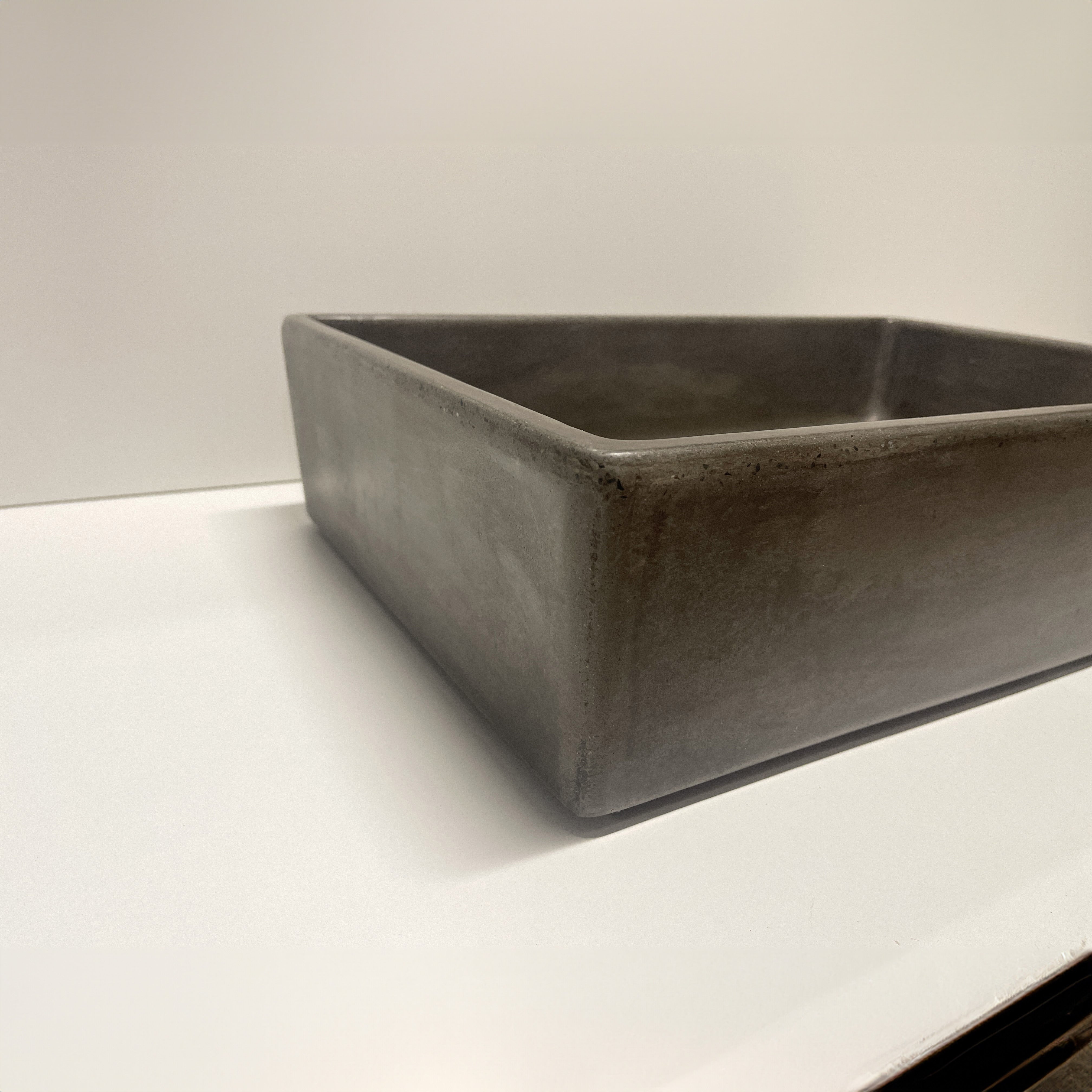 Spring Hill Designs Aila Rectangular Above Counter Concrete Basin Charcoal
