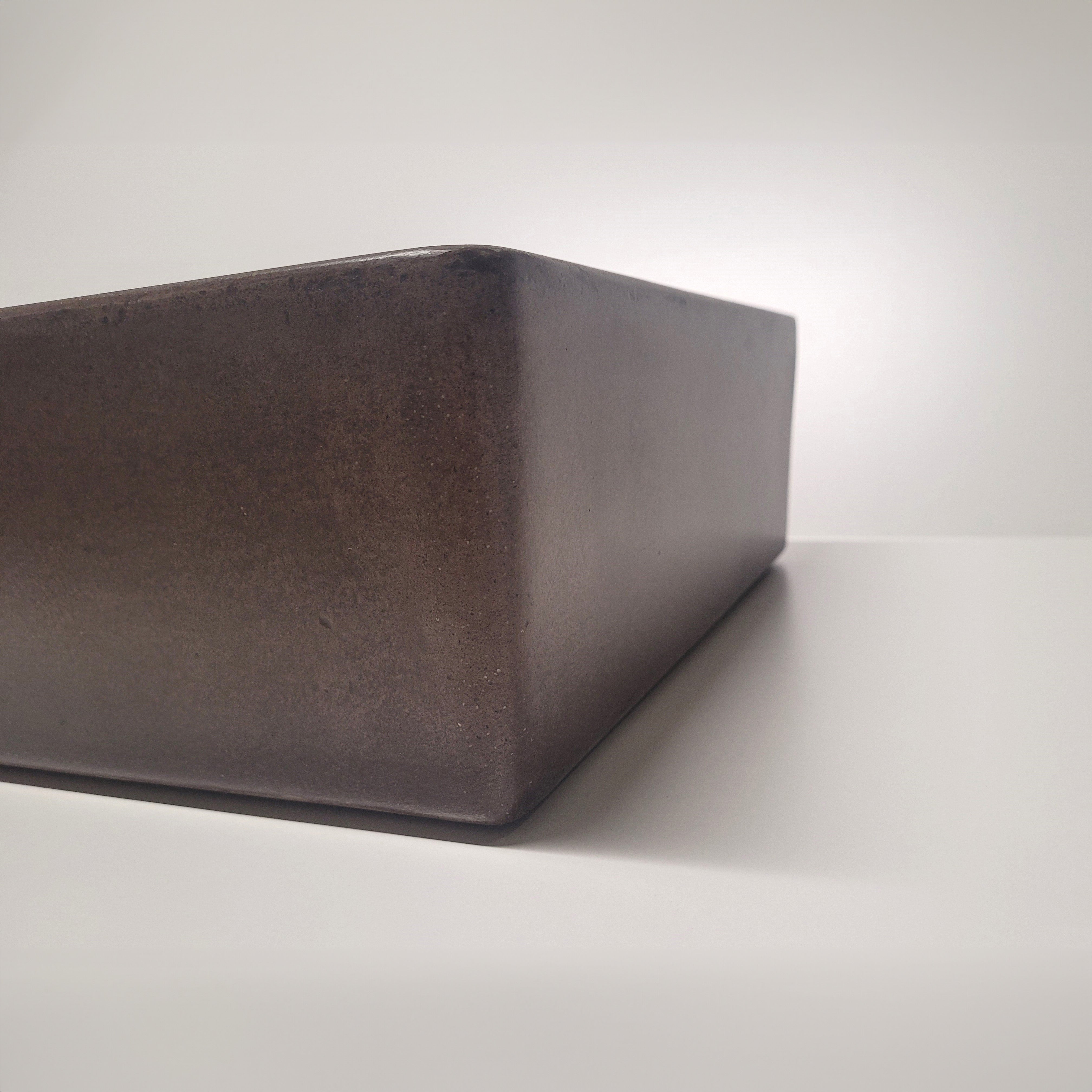 Spring Hill Designs Aila Rectangular Above Counter Concrete Basin Chestnut