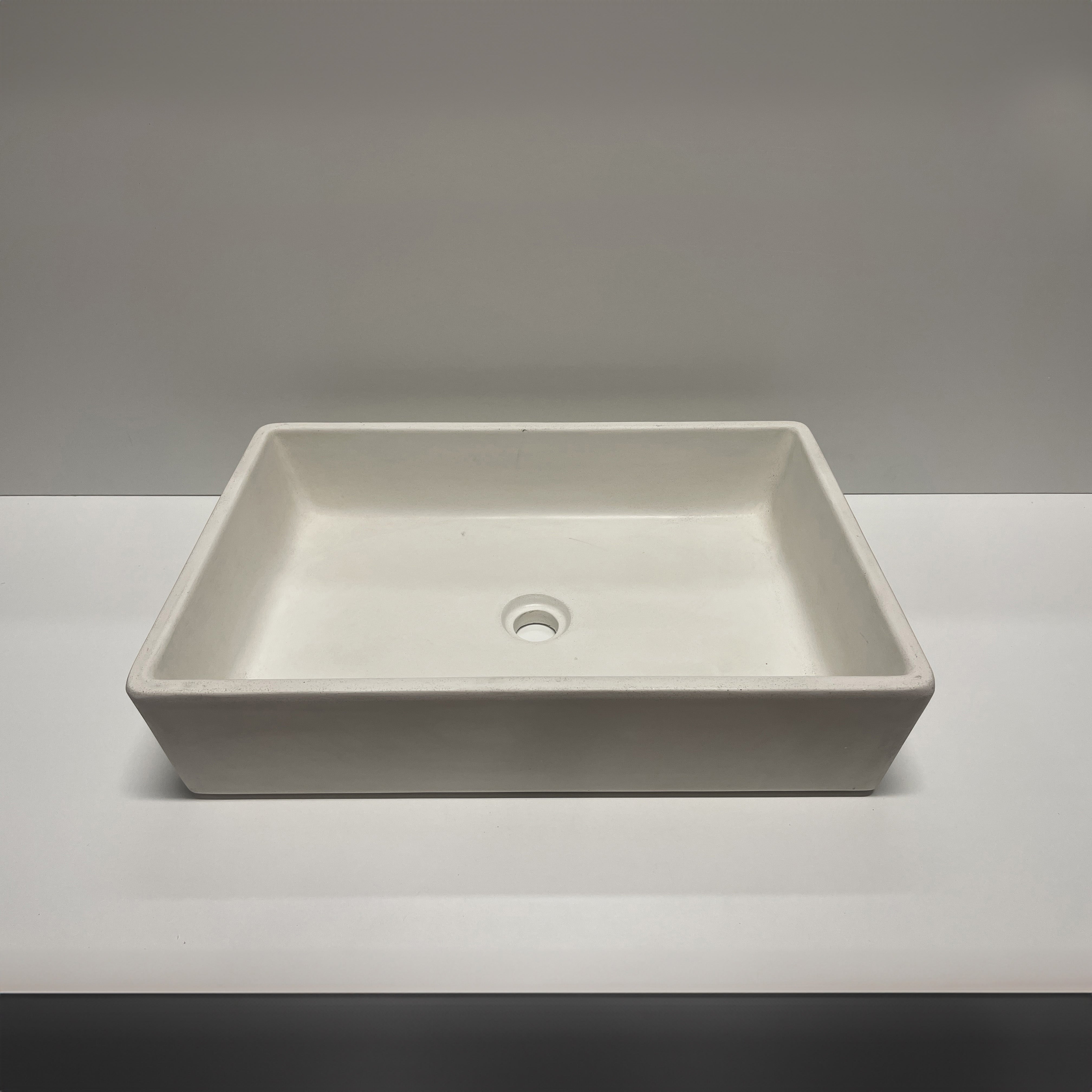 Spring Hill Designs Aila Rectangular Above Counter Concrete Basin Ivory