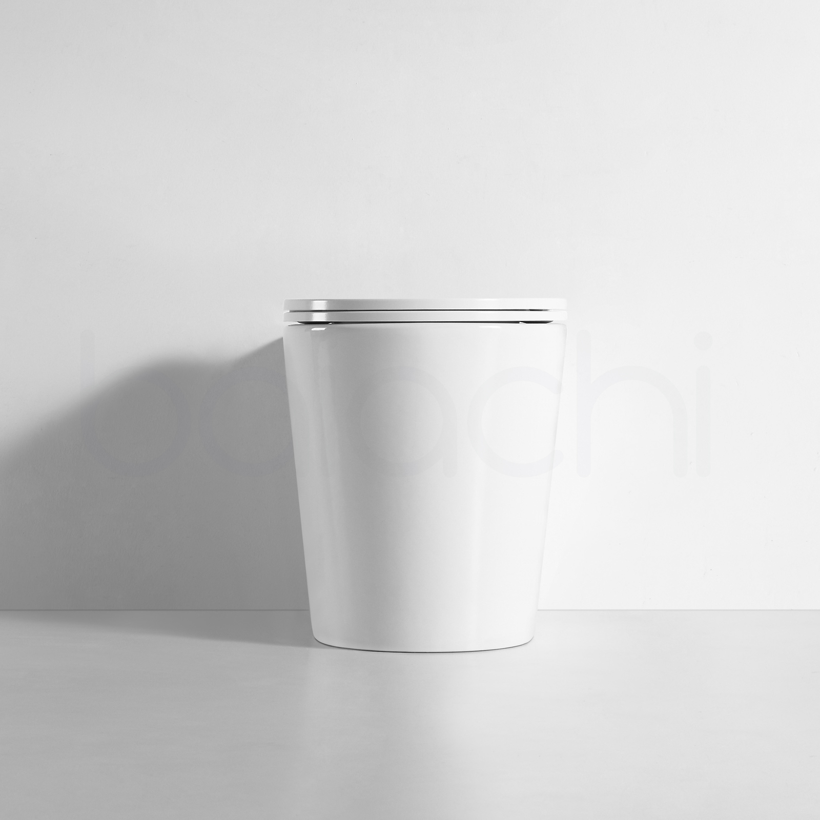 Habana Tornado Rimless Quiet Flush In Wall Toilet Suite with Round Matte Black Flushing Buttons