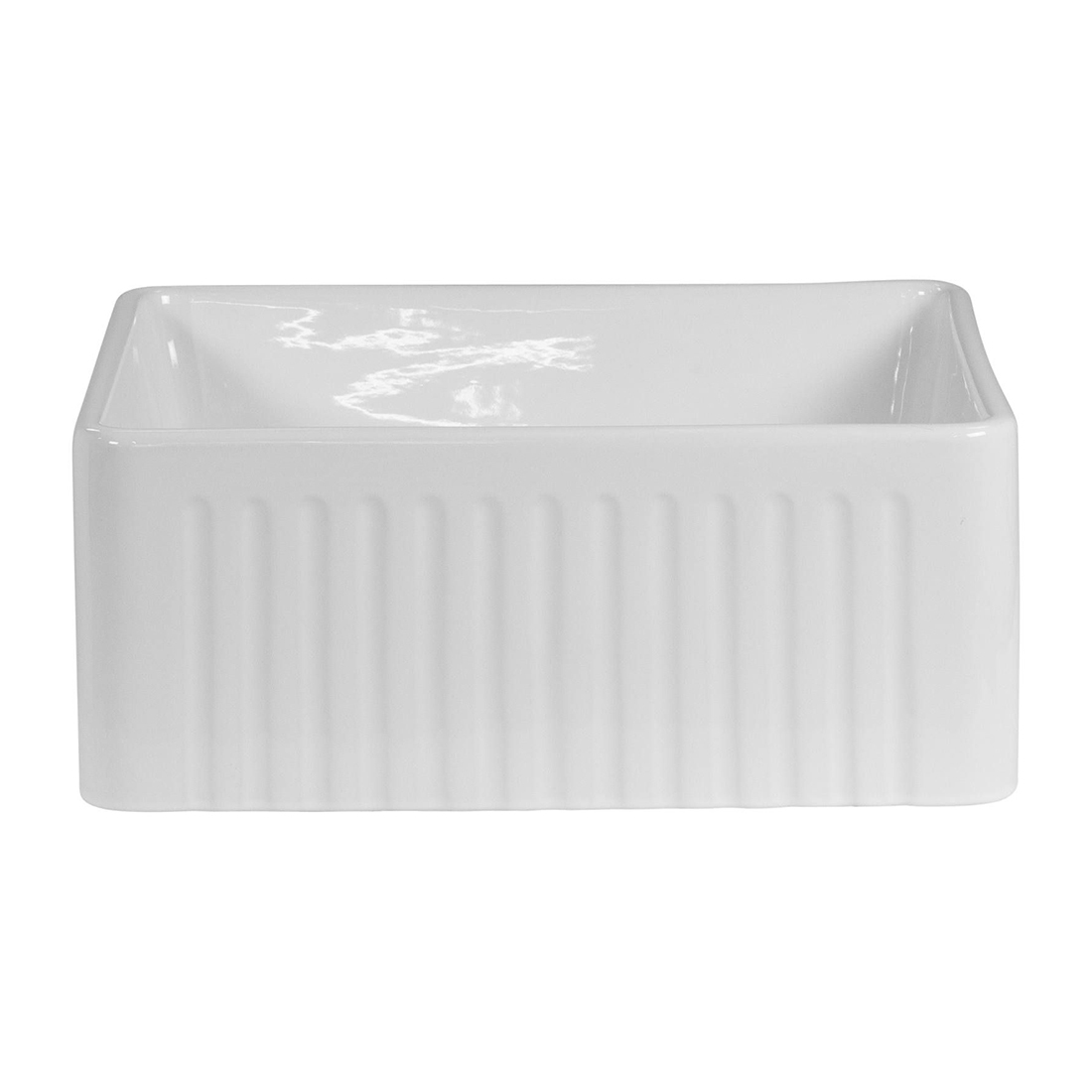 Baiachi 605X455X255mm Butler Farmhouse Fireclay Kitchen Laundry Sink Stainless Steel Waste