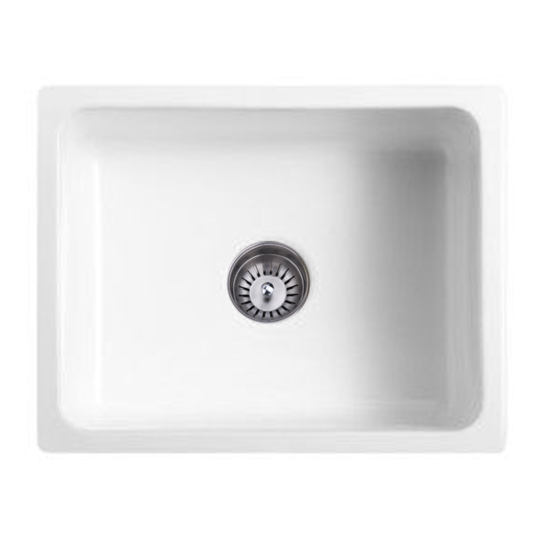 Baiachi 600X470X254mm Butler Farmhouse Kitchen Laundry Ceramic Sink Black Waste