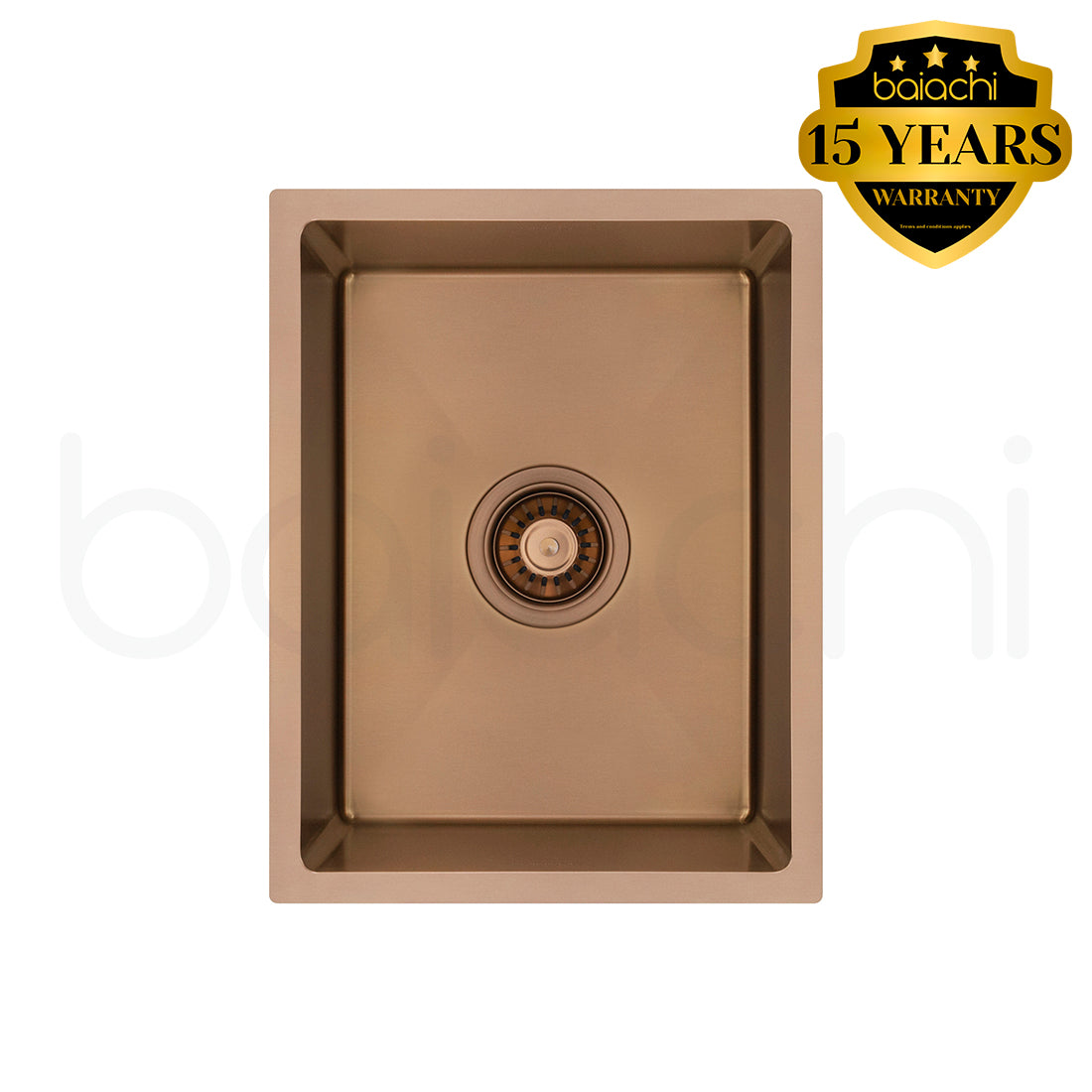 Baiachi 340X440mm Handmade Laundry Kitchen Sink Top/Under Mount Brushed Copper
