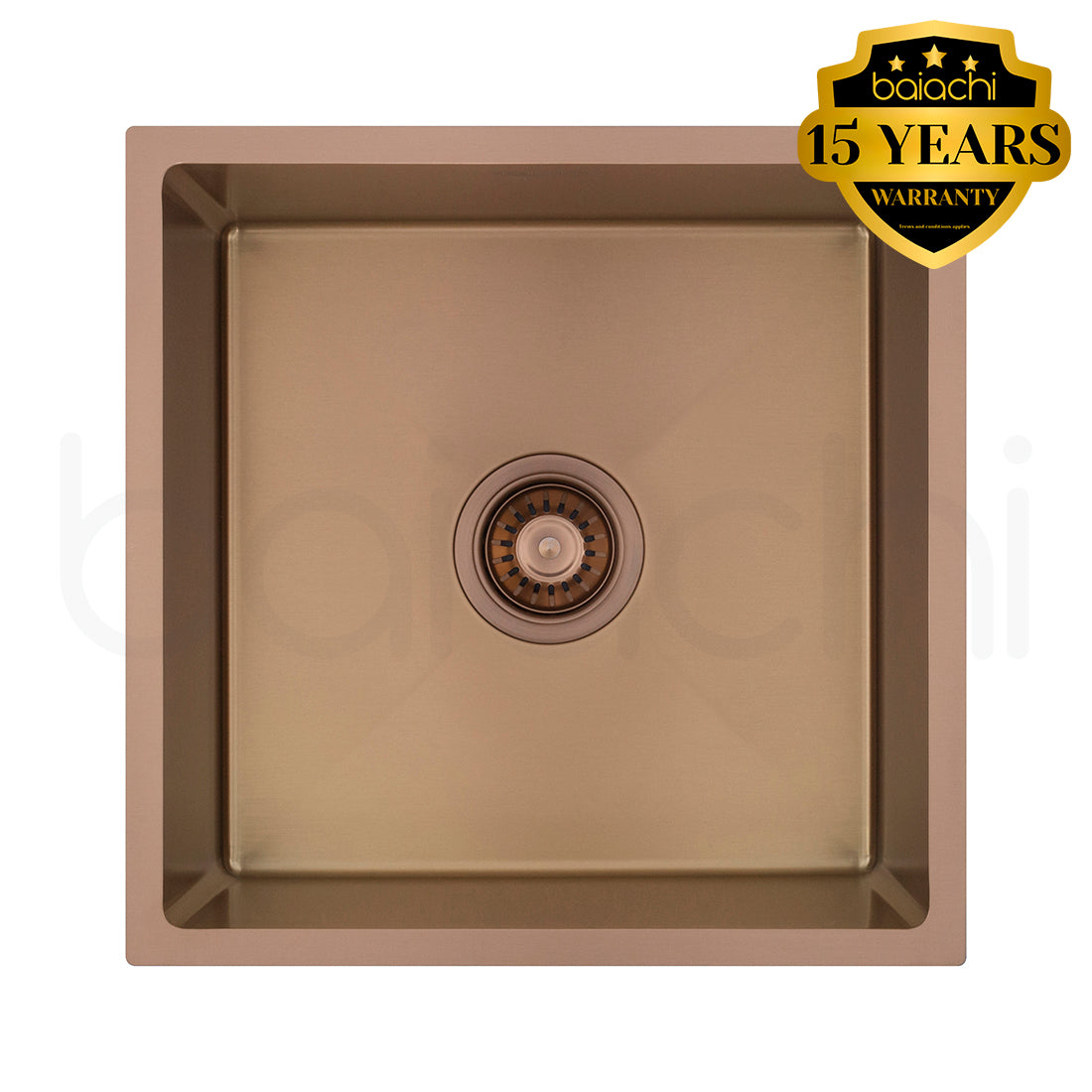 Baiachi 440X440mm Handmade Laundry Kitchen Sink Top/Under Mount Brushed Copper