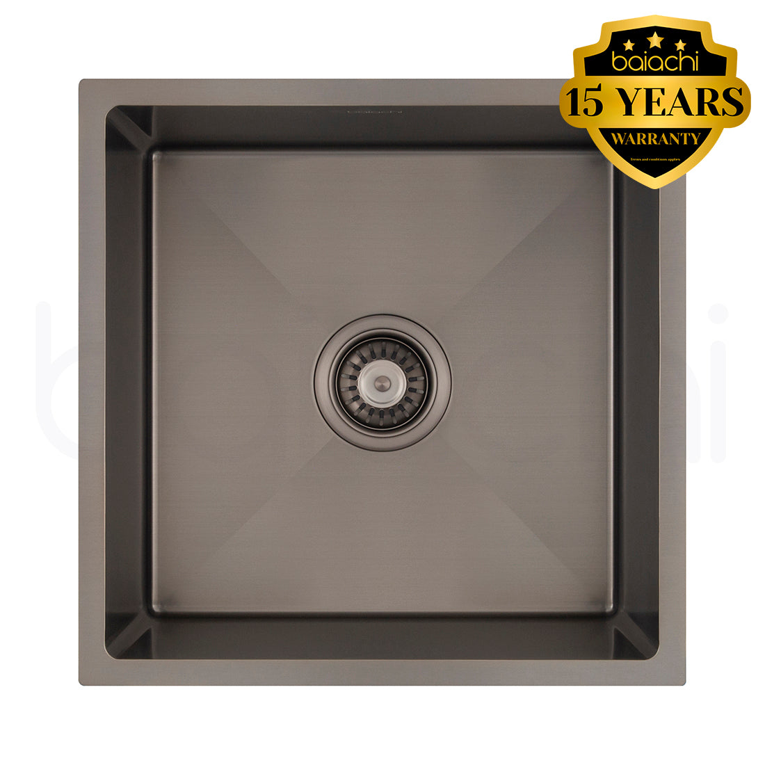 Baiachi 440X440mm Handmade Laundry Kitchen Sink Top/Under Mount Antique Brass