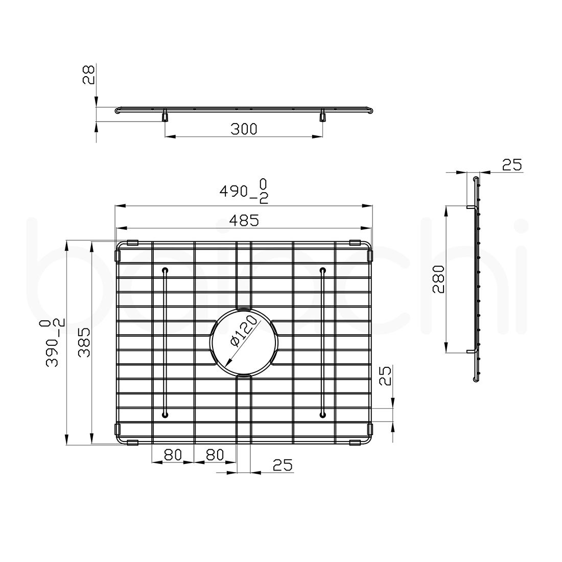 Baiachi Kitchen Sink Grid Antique Brass