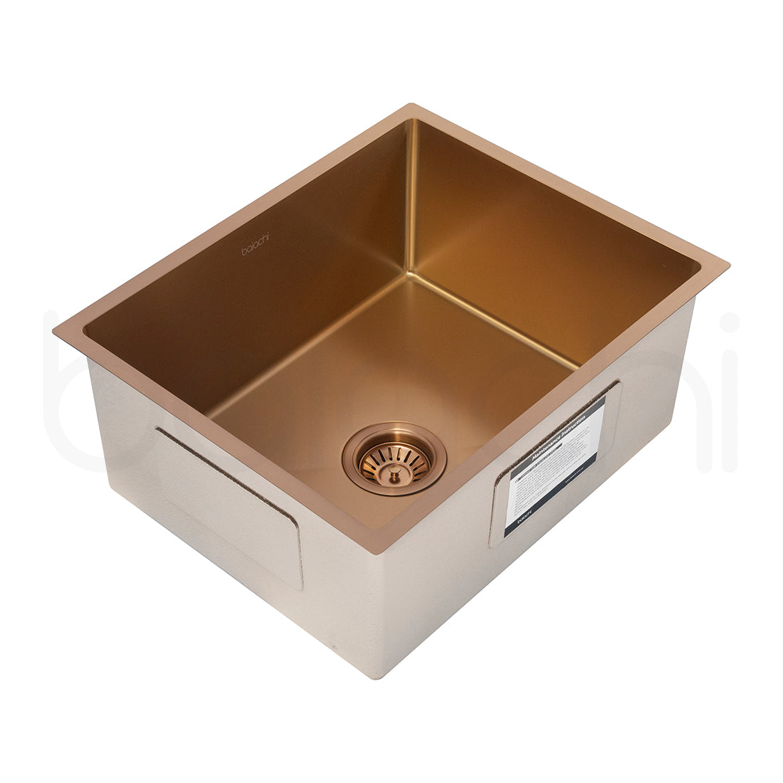 Baiachi 540X440mm Handmade Laundry Kitchen Sink Top/Under Mount Brushed Copper