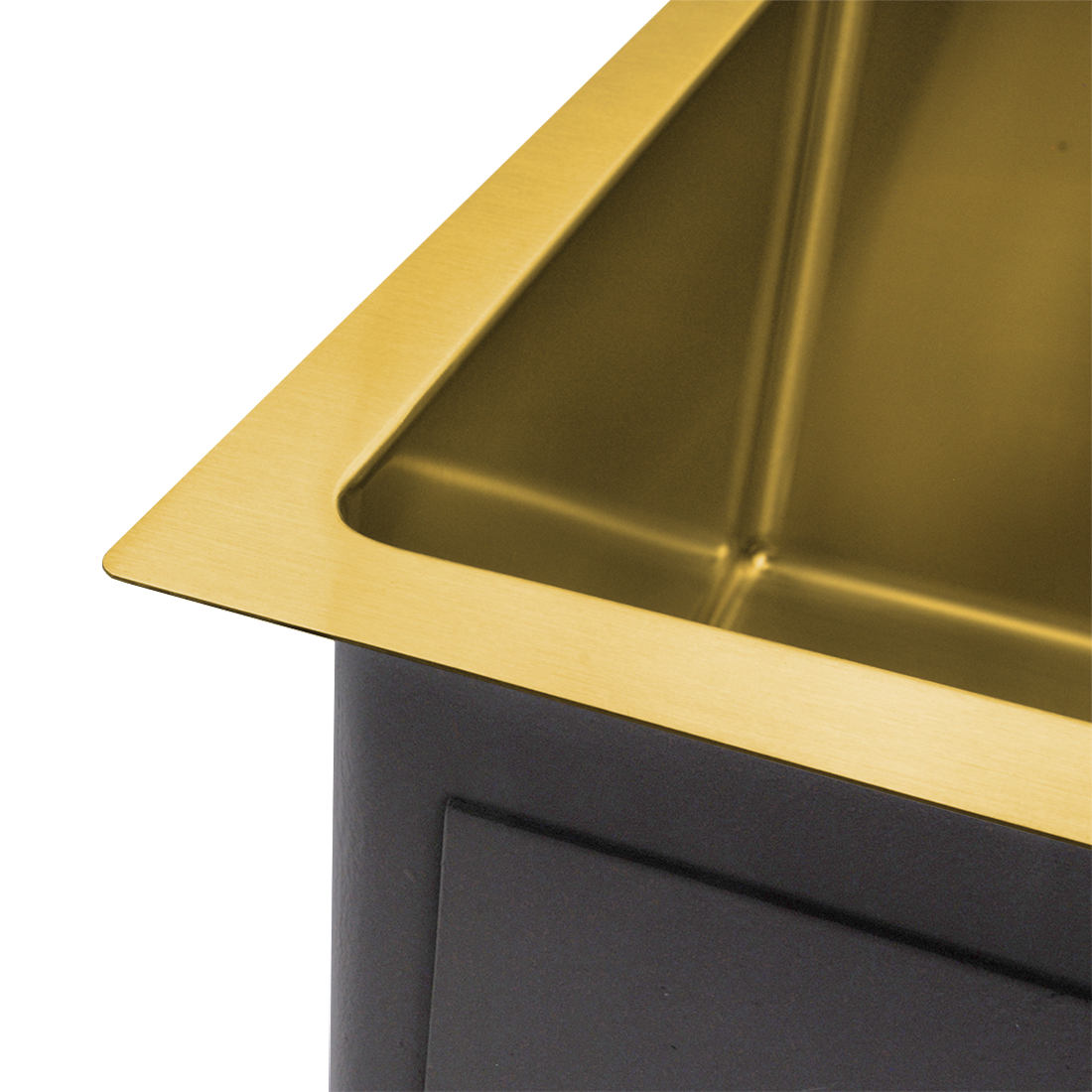 540X440mm Handmade Laundry Kitchen Sink Top/Under Mount Brushed Gold