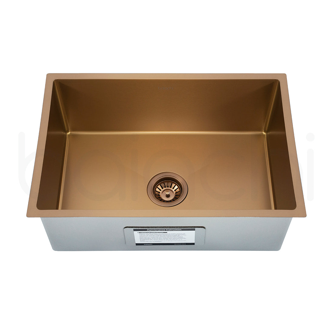 Baiachi 640X440mm Handmade Laundry Kitchen Sink Top/Under Mount Brushed Copper