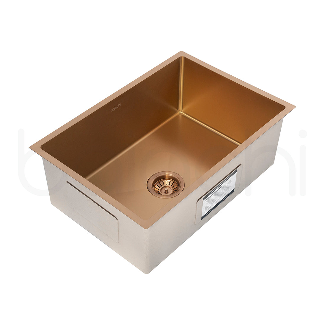 Baiachi 640X440mm Handmade Laundry Kitchen Sink Top/Under Mount Brushed Copper