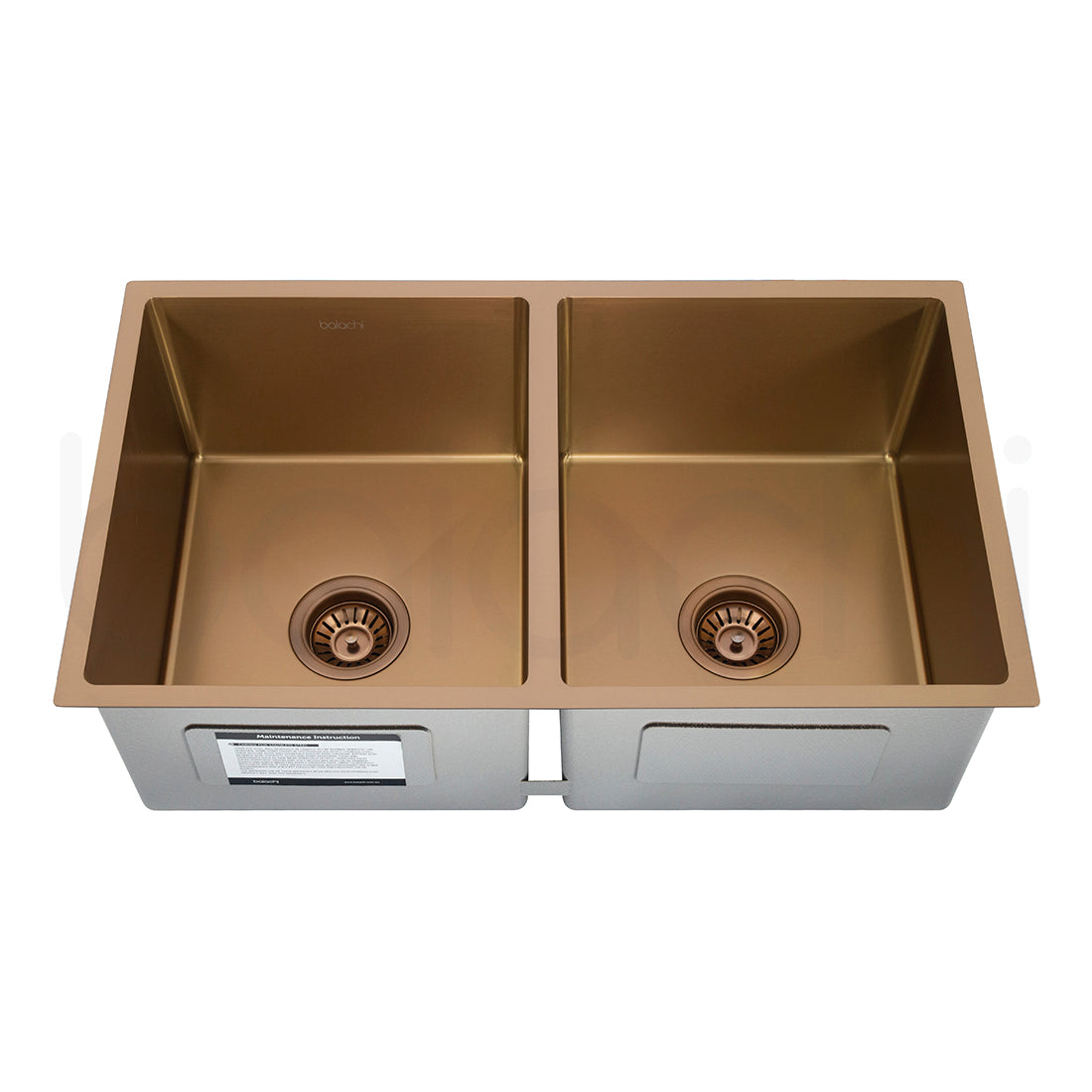 Baiachi 760X440mm Handmade Laundry Kitchen Sink Top/Under Mount Brushed Copper