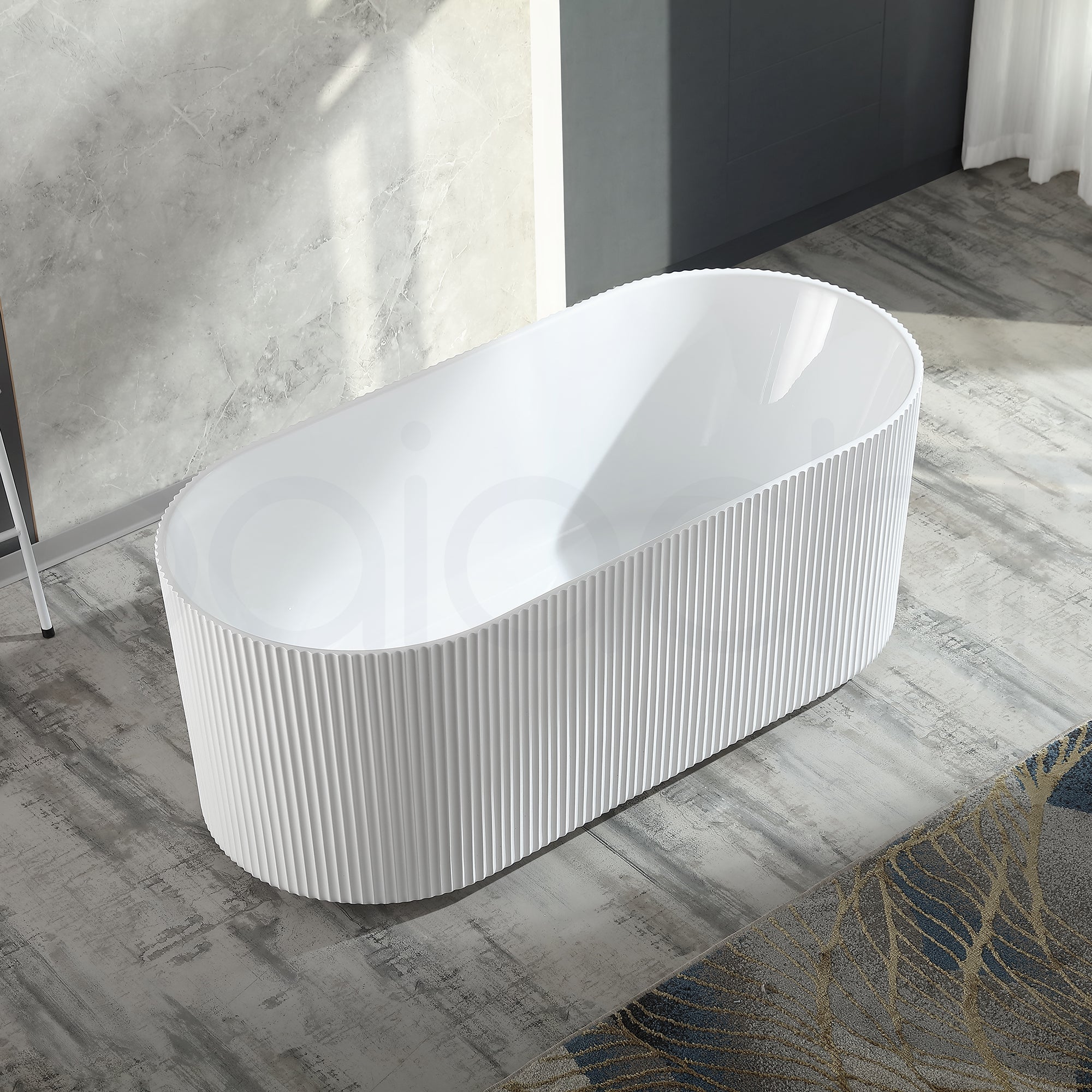 Baiachi Florence 1700 Fluted Oval Freestanding Bath MK2