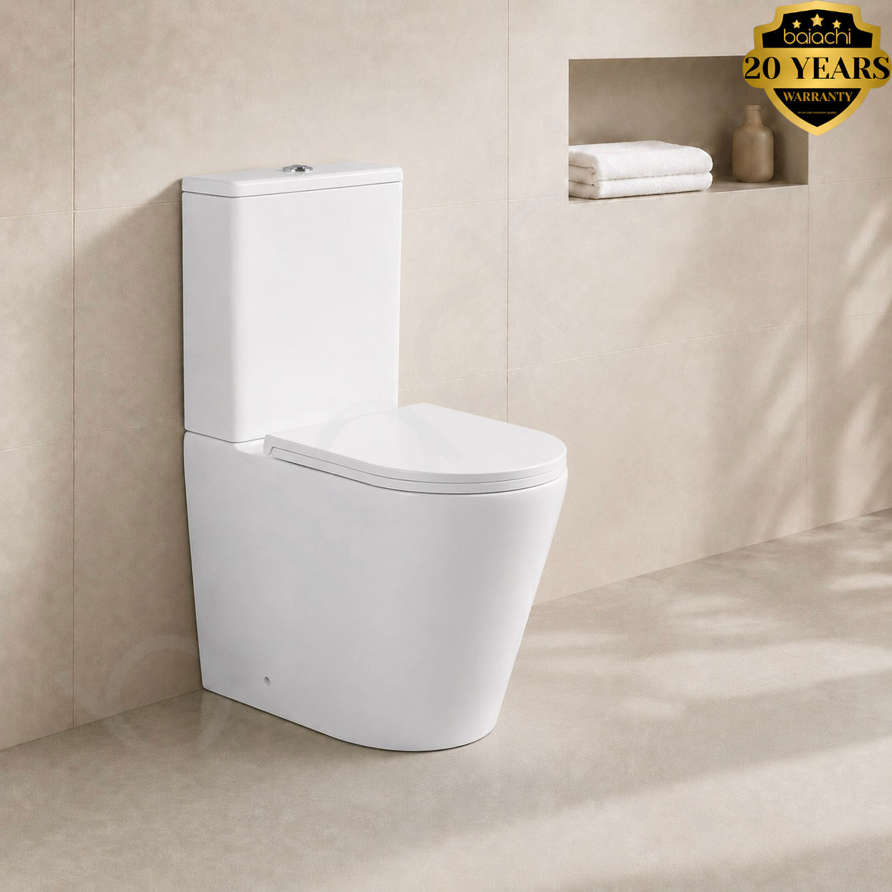 Baiachi Bravo Compact Vortex Rimless Tornado Toilet Suite