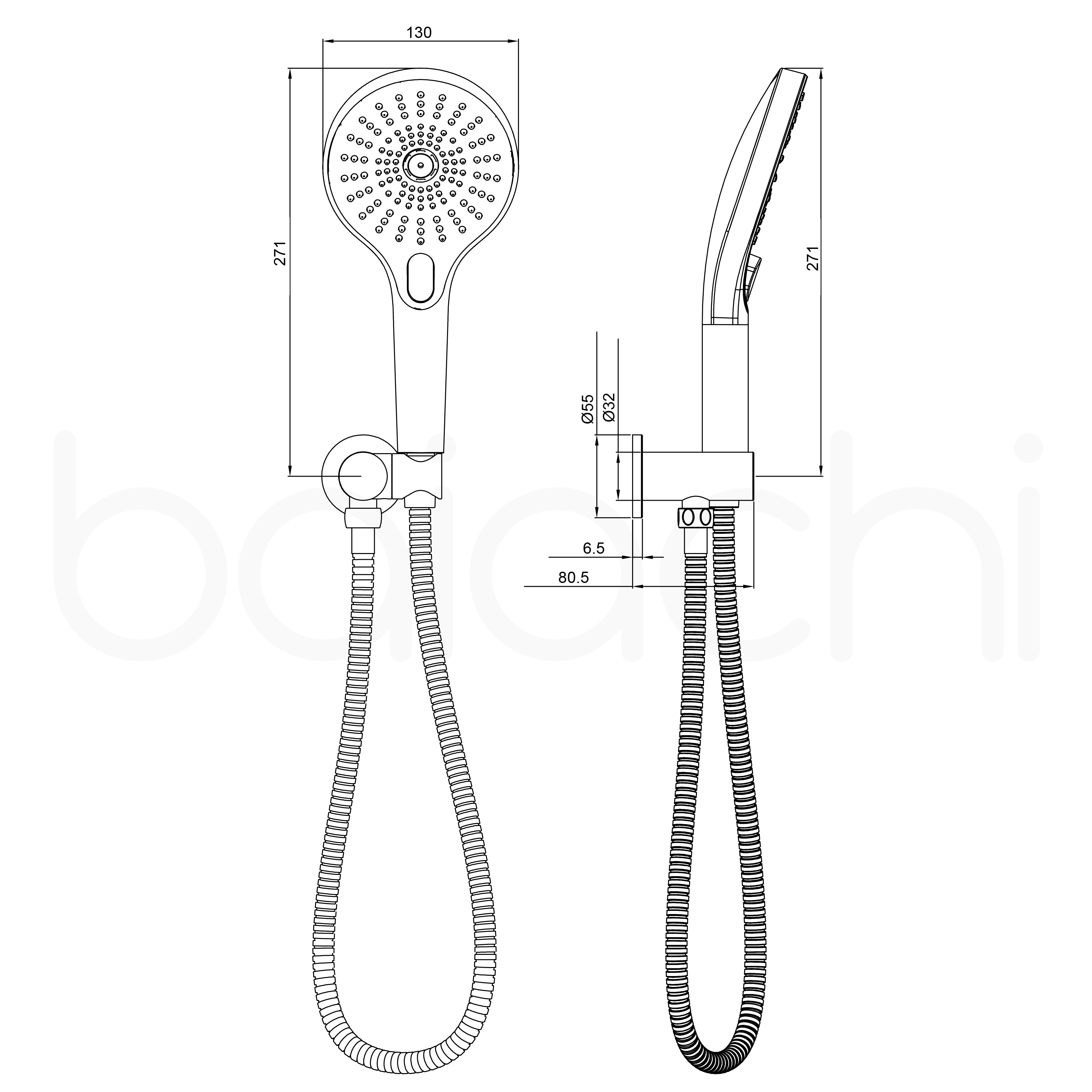 Noosa Multi Function Hand Shower Chrome