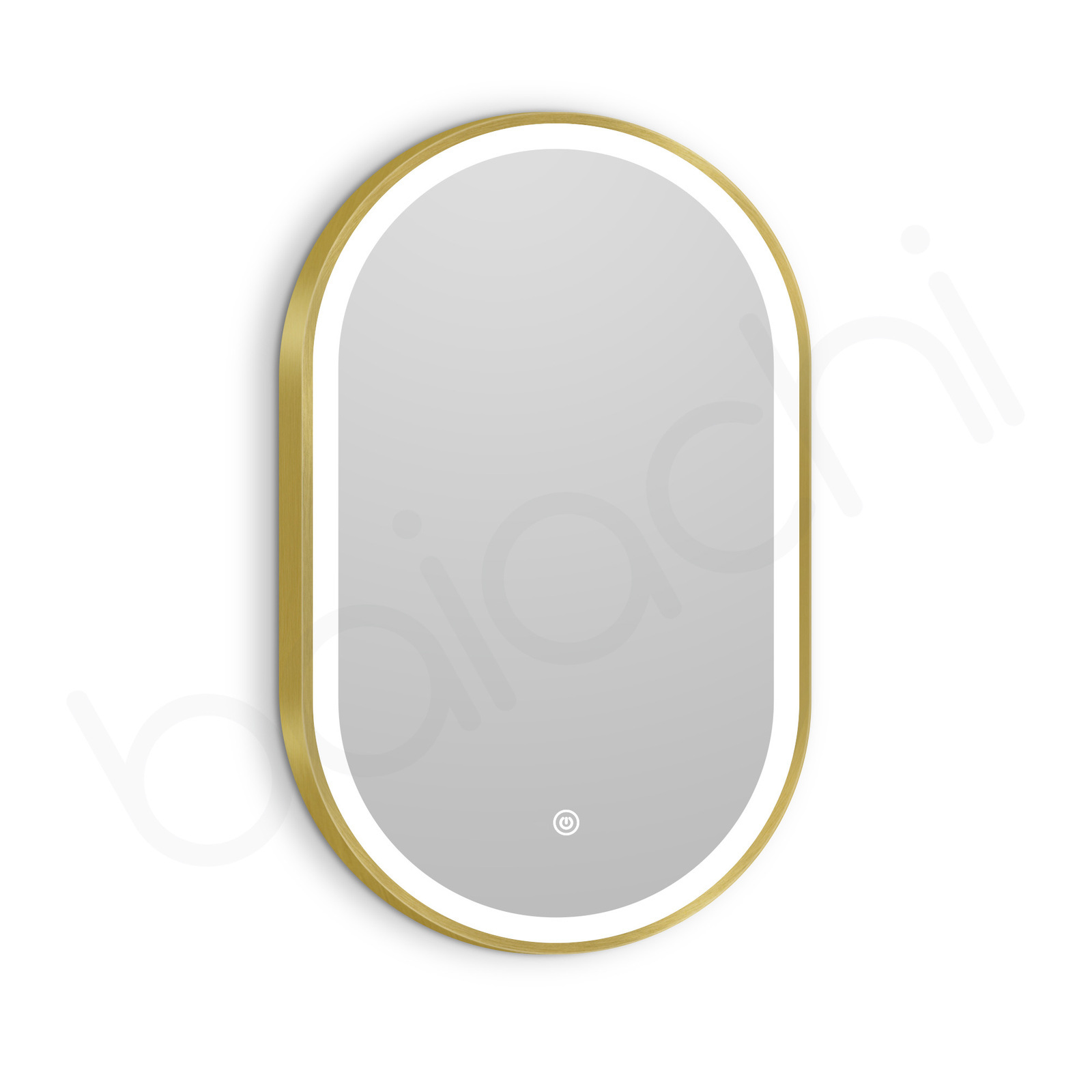 Baiachi Cora LED Oval 600mmx900mm Frame Mirror Brushed Gold