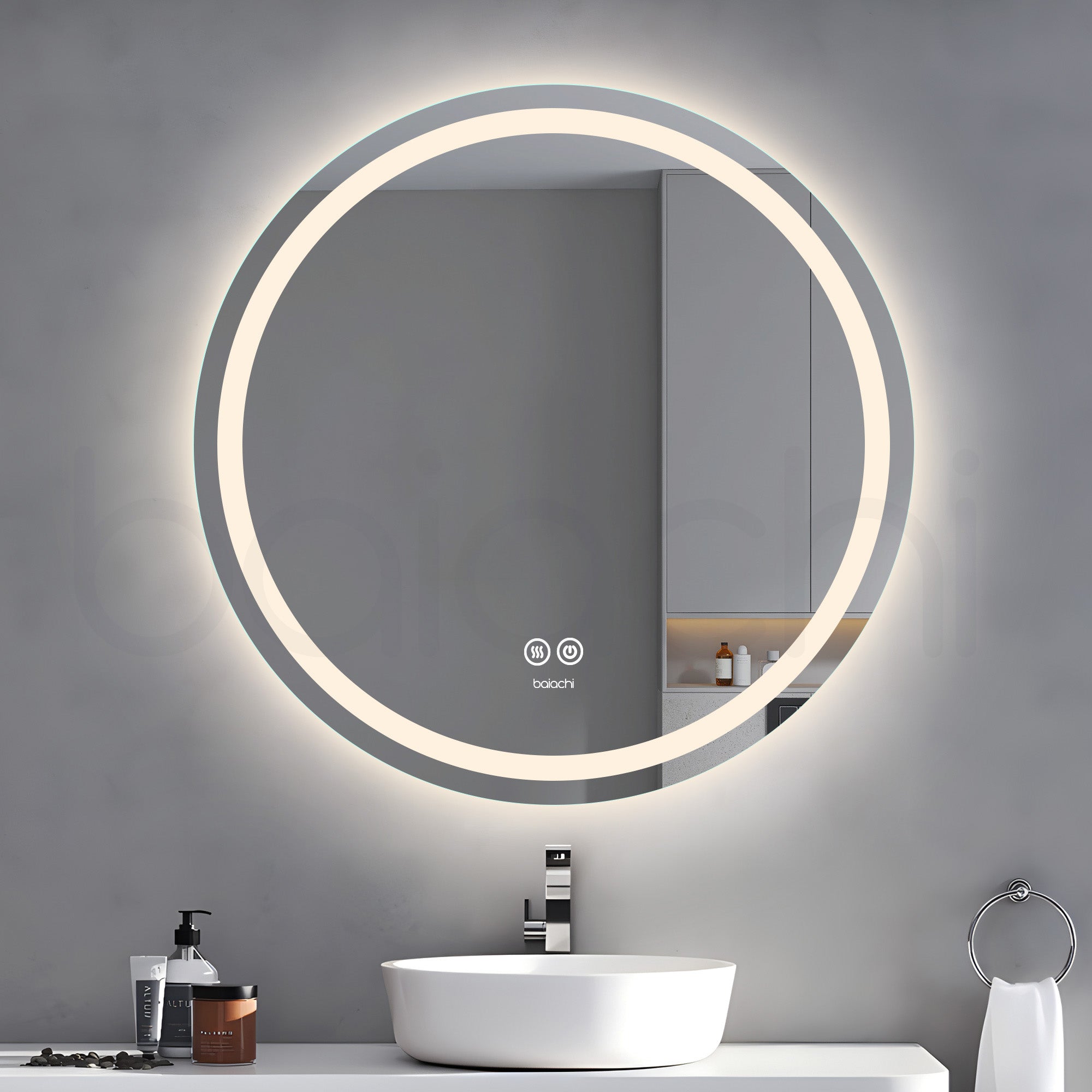 Baiachi Otus LED Round 900mm Frameless Mirror