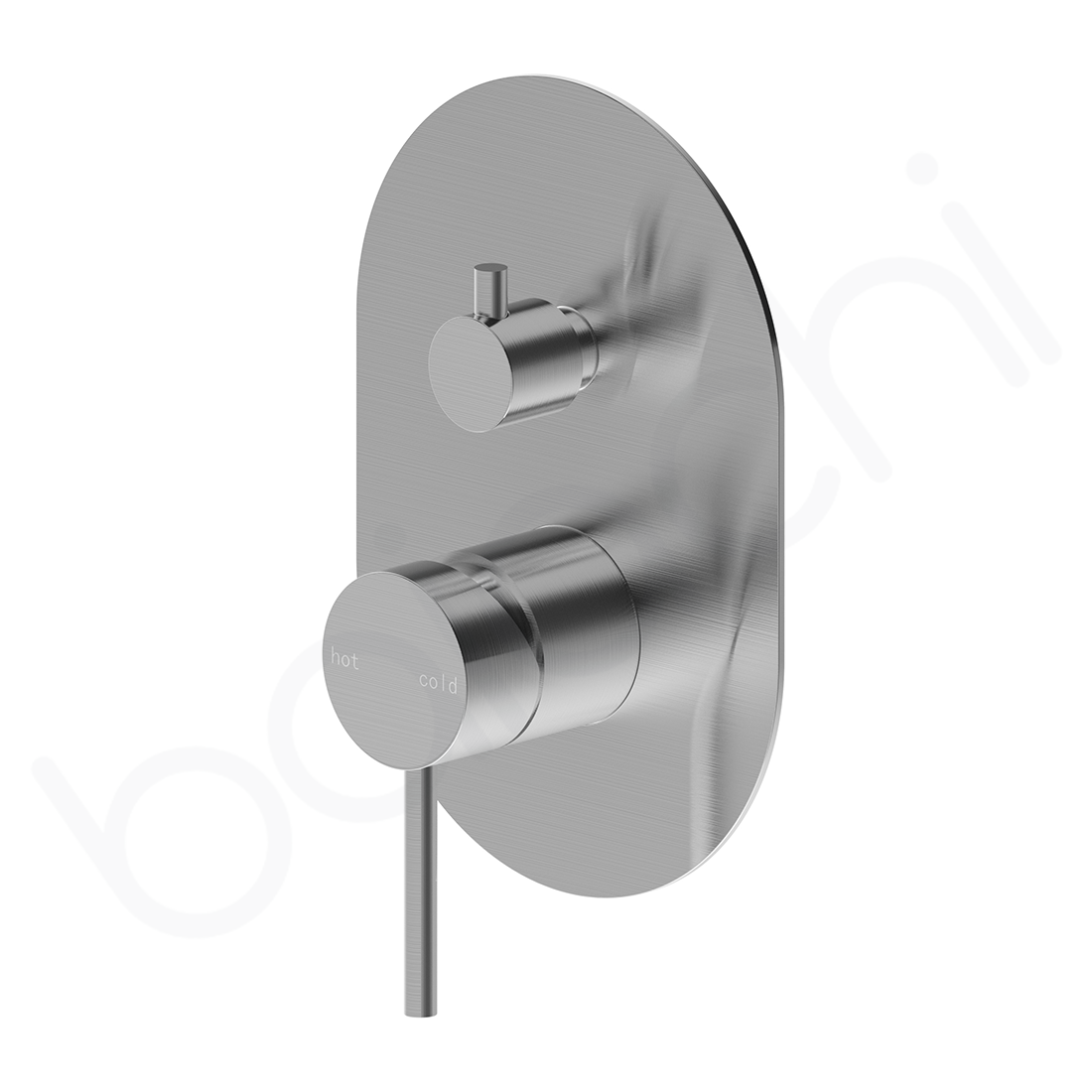 Baiachi Moreton Slimline Wall Diverter Mixer Stainless Steel