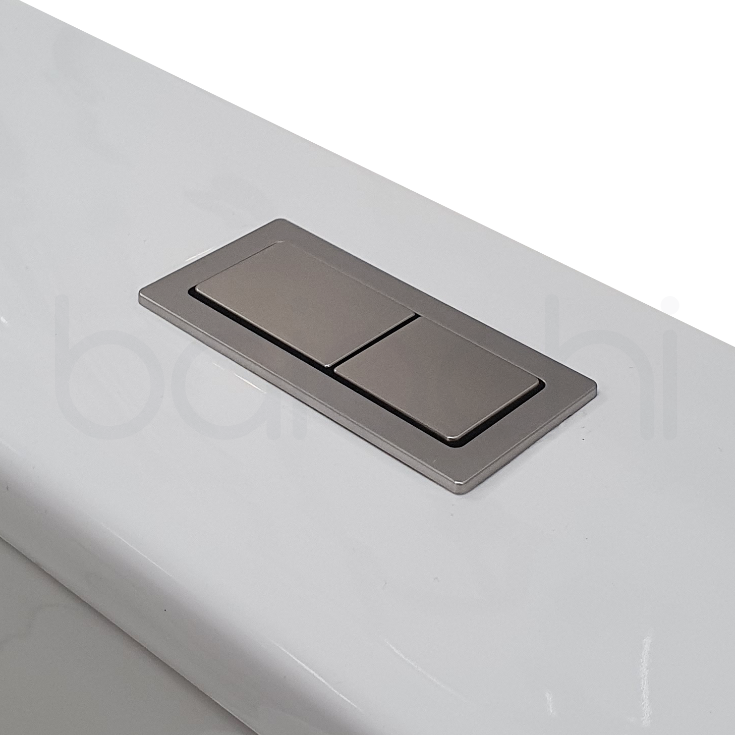 Baiachi Toilet Suite Cistern Lid Flushing Buttons Brushed Nickel